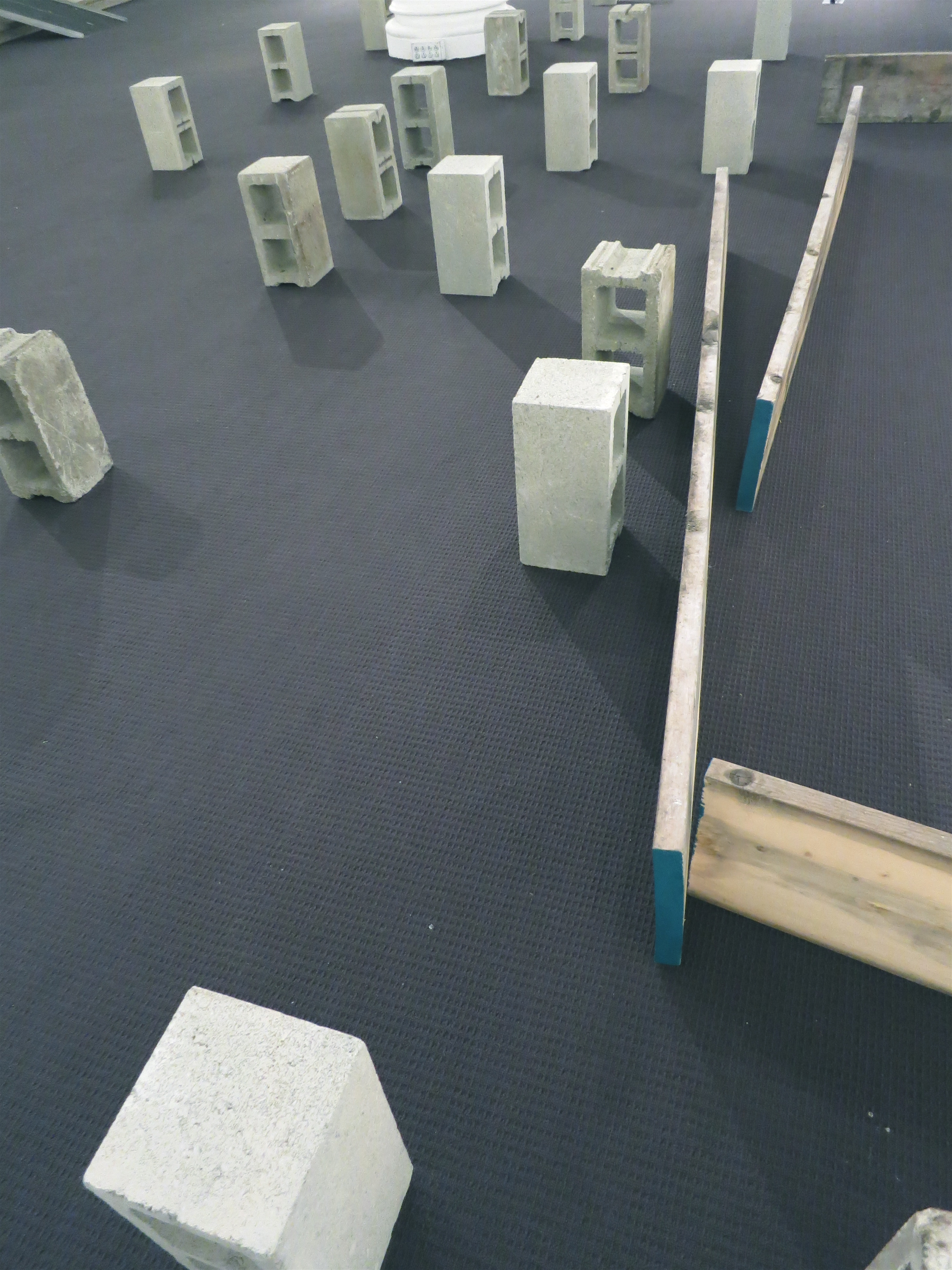 A detail view of Vlatka Horvat’s installation “Also Called: Backbone, Anchor, Lifeline.”