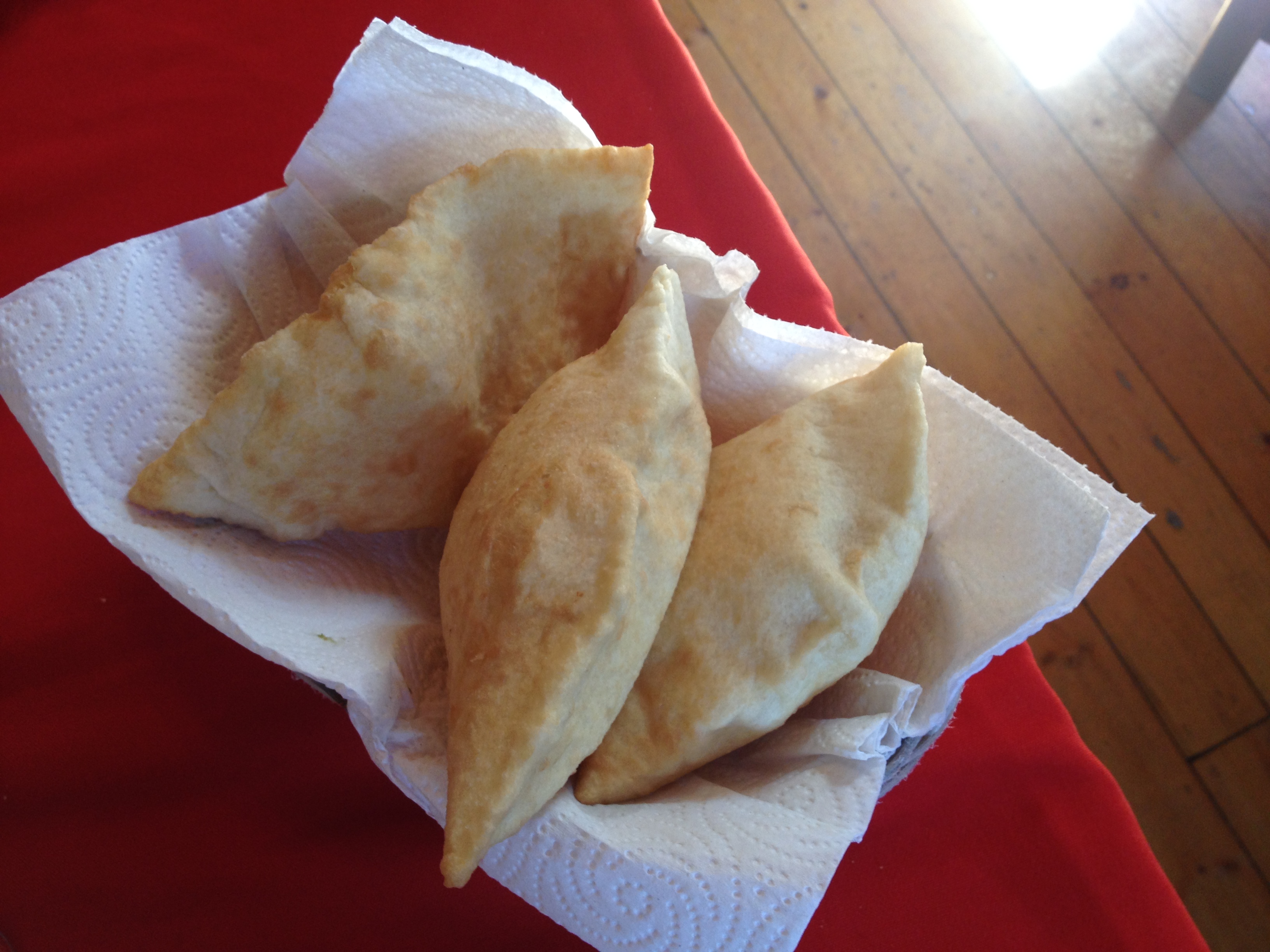 sopaipillas (puffed fried pastries).