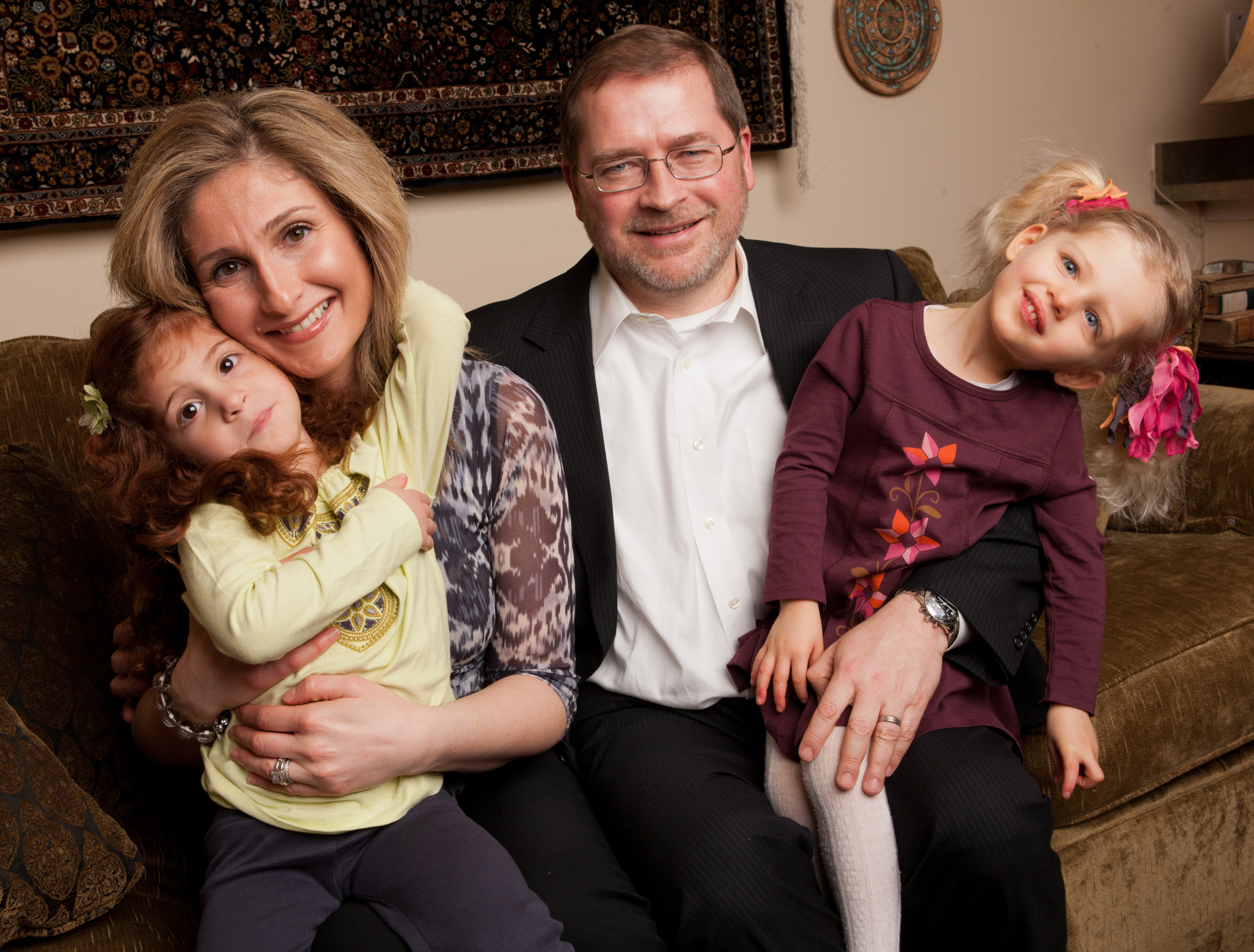 Samah and Grover Norquist with daughters Grace and Giselle.