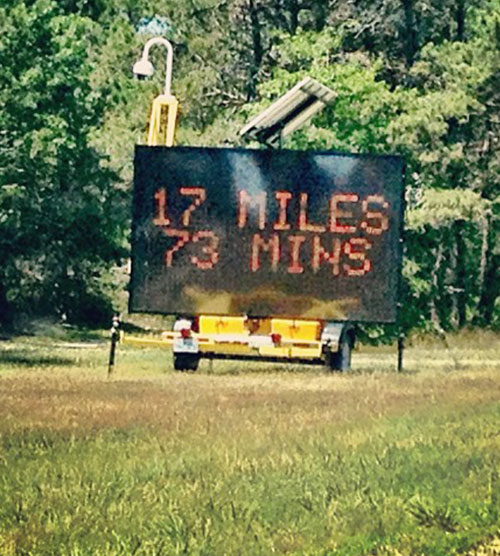 A Route 6 sign told the bad news.