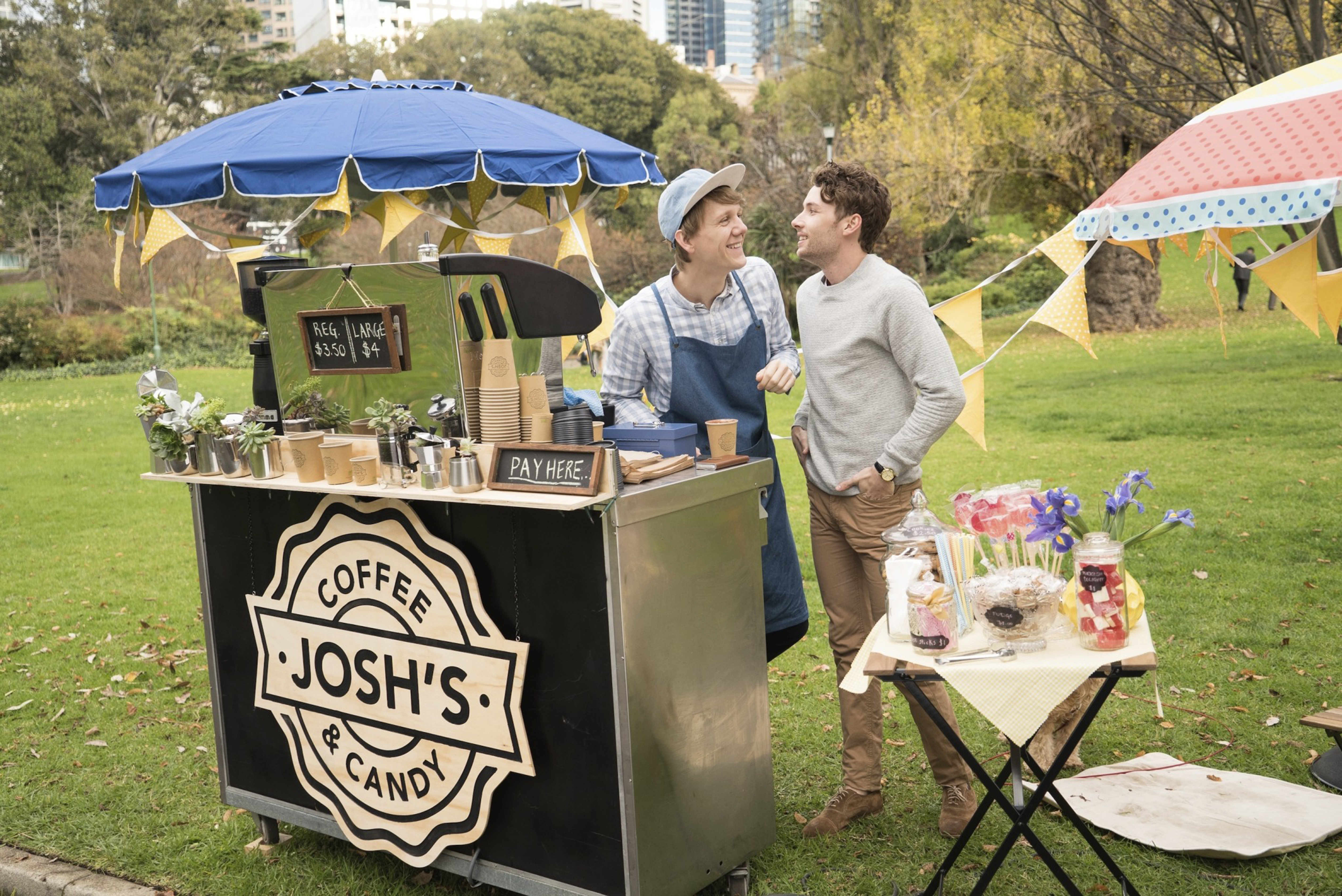 Josh Thomas (left) and Keegan Joyce in Hulu's "Please Like Me."