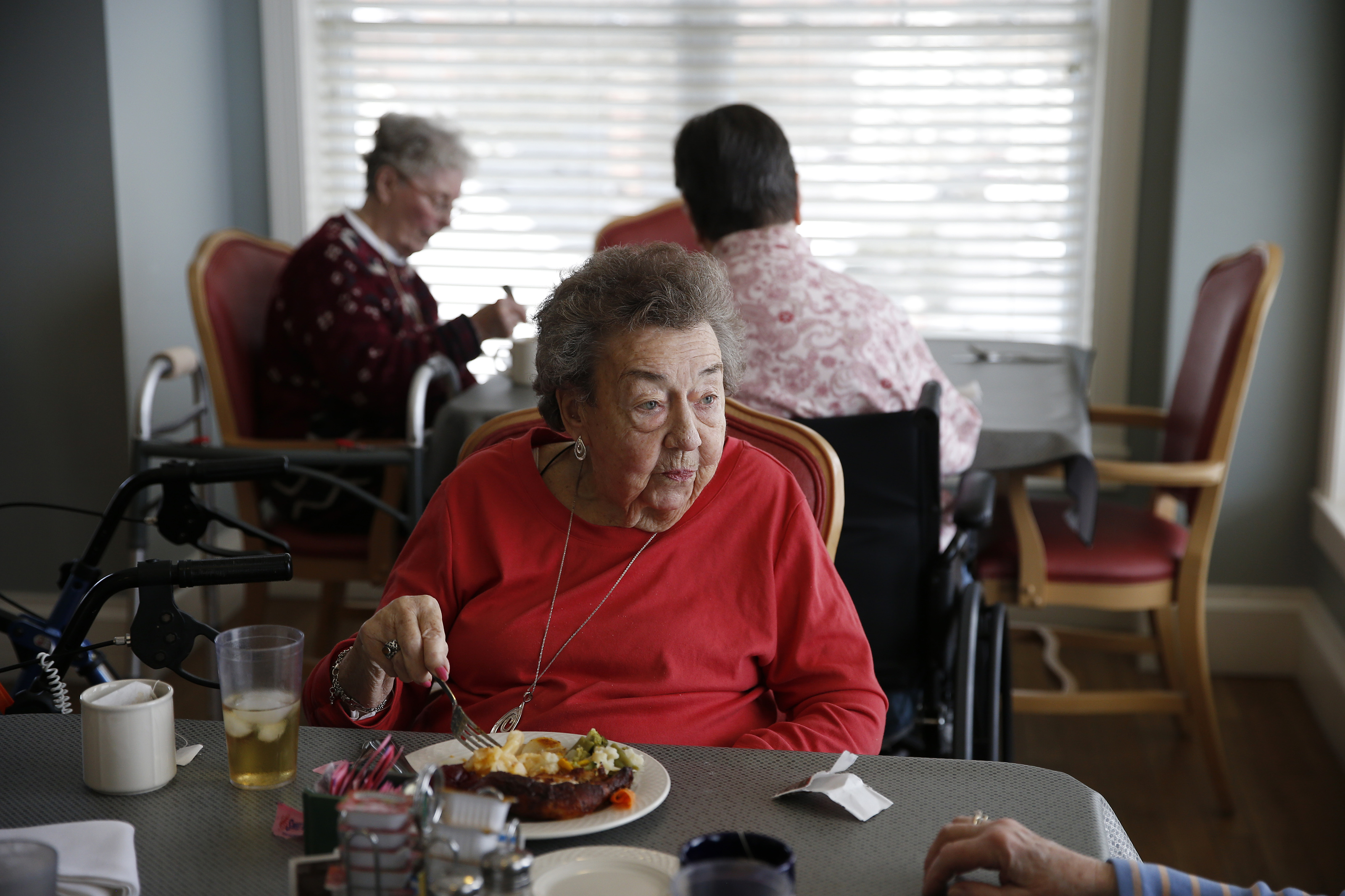 Winnie Glennon ate lunch at Christopher Heights.