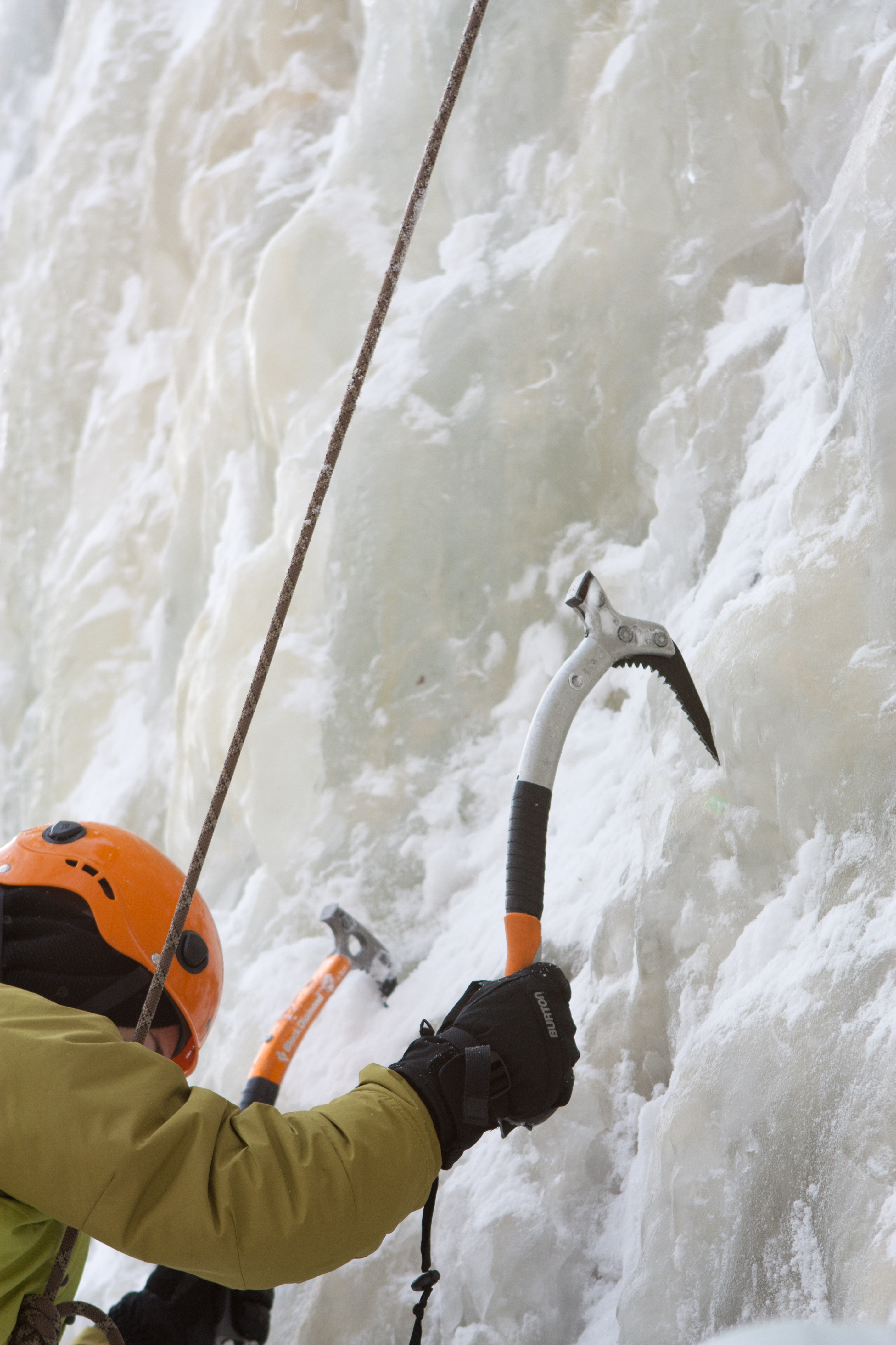 Secure ice tool placements are essential for safe and successful ice climbing.