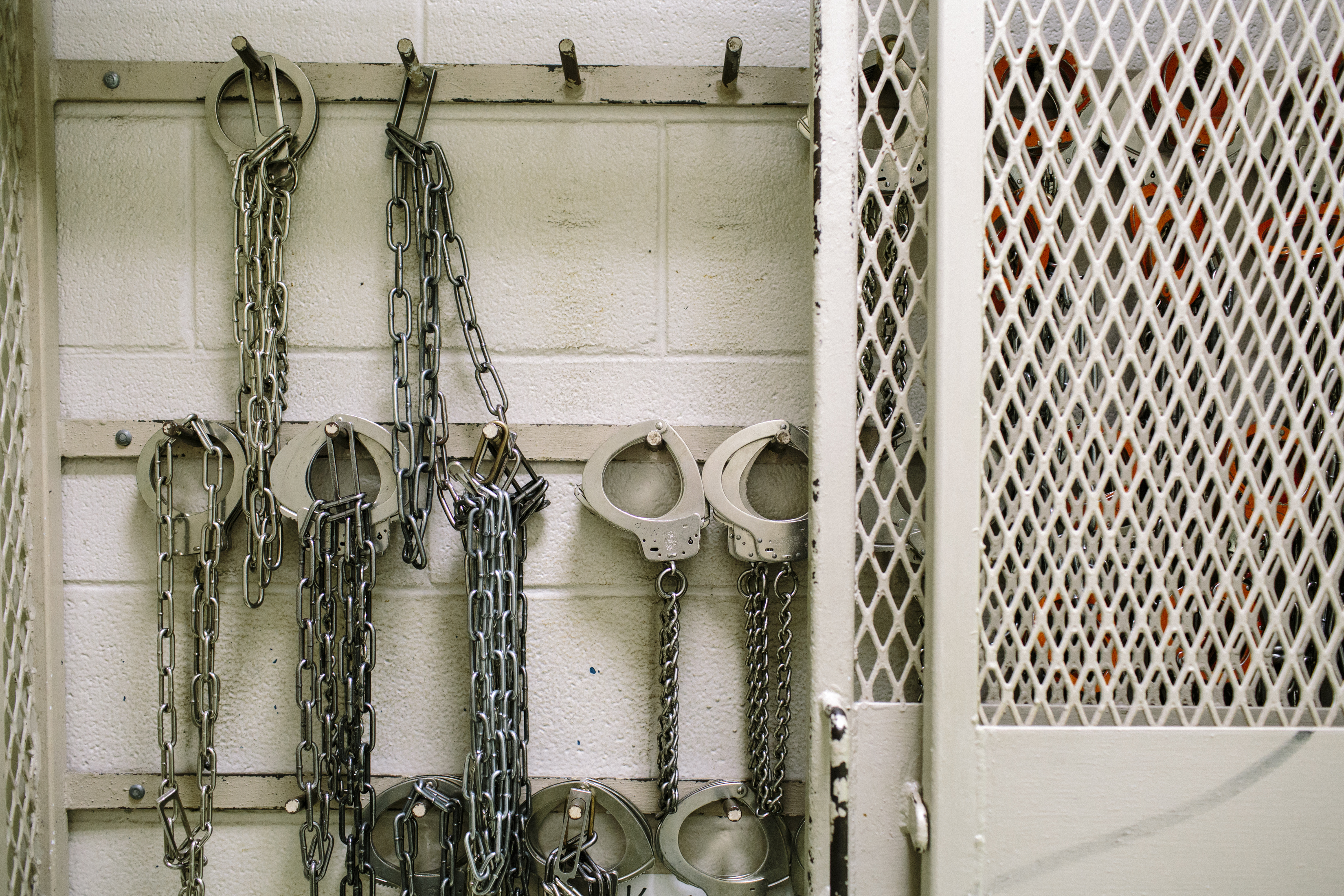 Handcuffs inside Lafayette Parish jail in Lafayette, La., in April 2016. Louisiana and some other states with criminal justice systems that treat 17-year-olds as adults appear to be on the verge of raising the cutoff to the more standard age of 18. Now some states are considering going even higher.