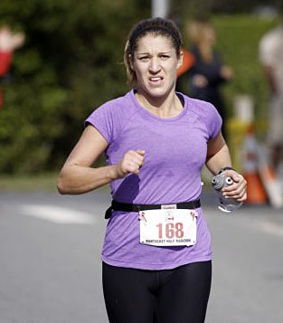 Caitlin Clavette ran in the Nantucket Half Marathon in 2012.