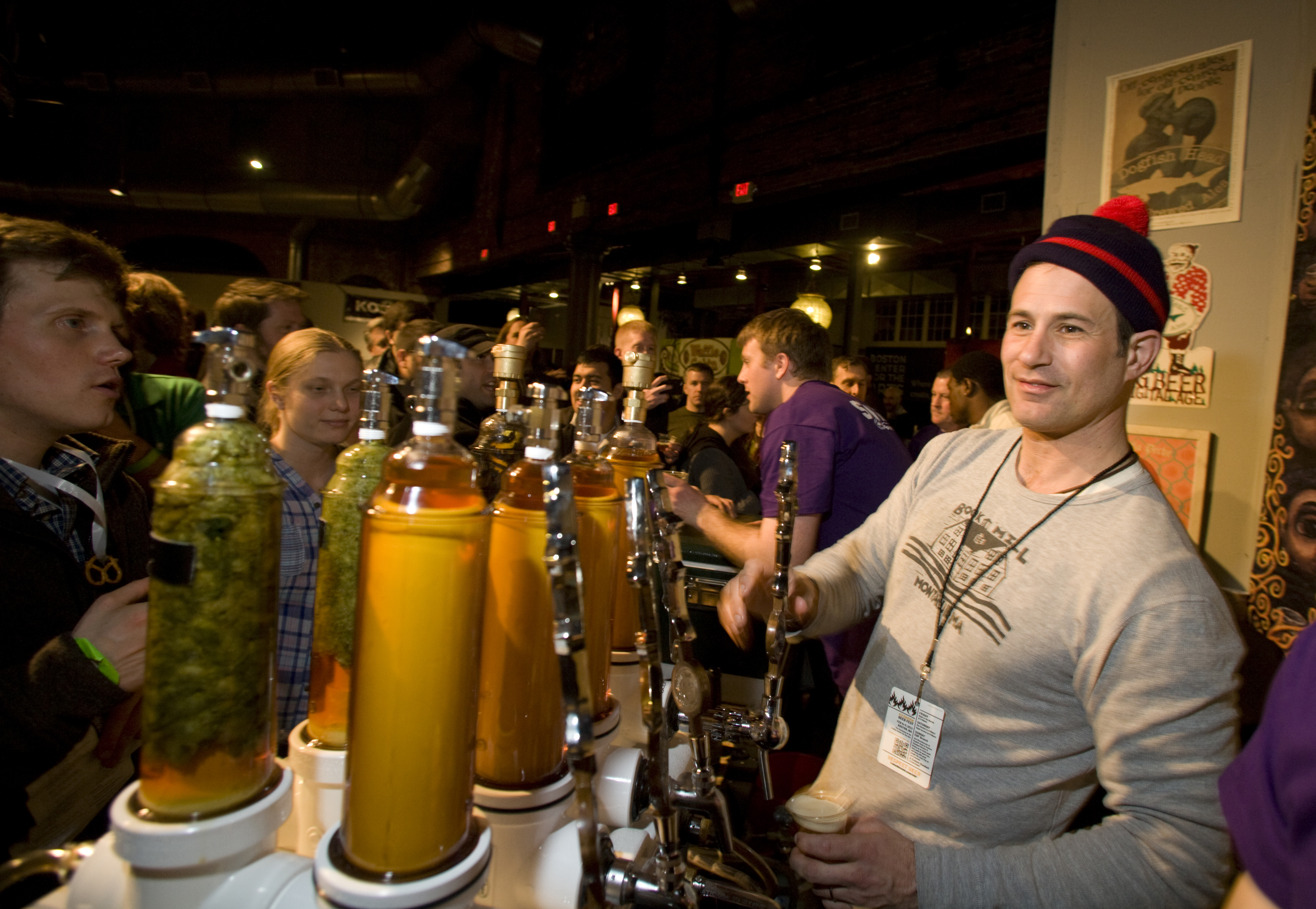 Dogfish Head Craft Brewed Ales owner Sam Calagione at the Extreme Beer Fest at the Cyclorama in Boston on March 15, 2013.