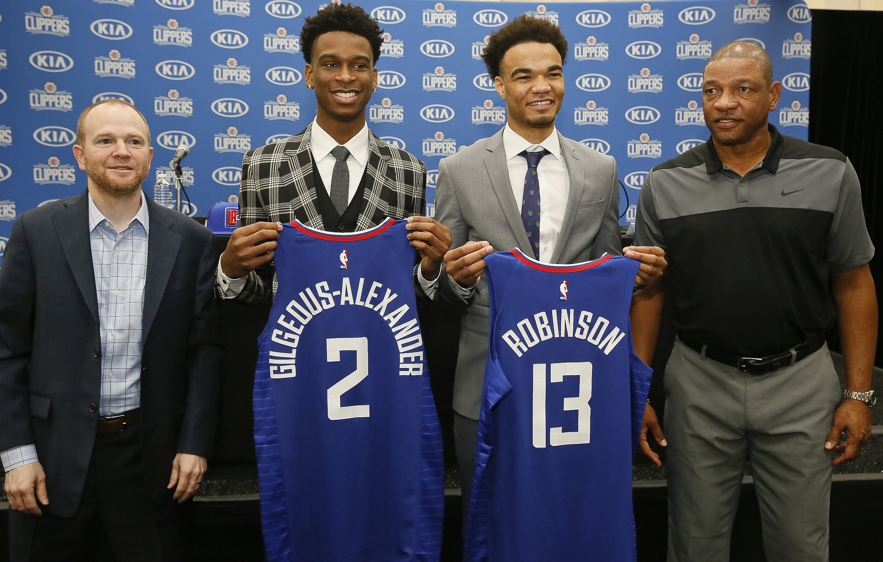 Shai Gilgeous-Alexander and Jerome Robinson are part of the youth movement for the Clippers.