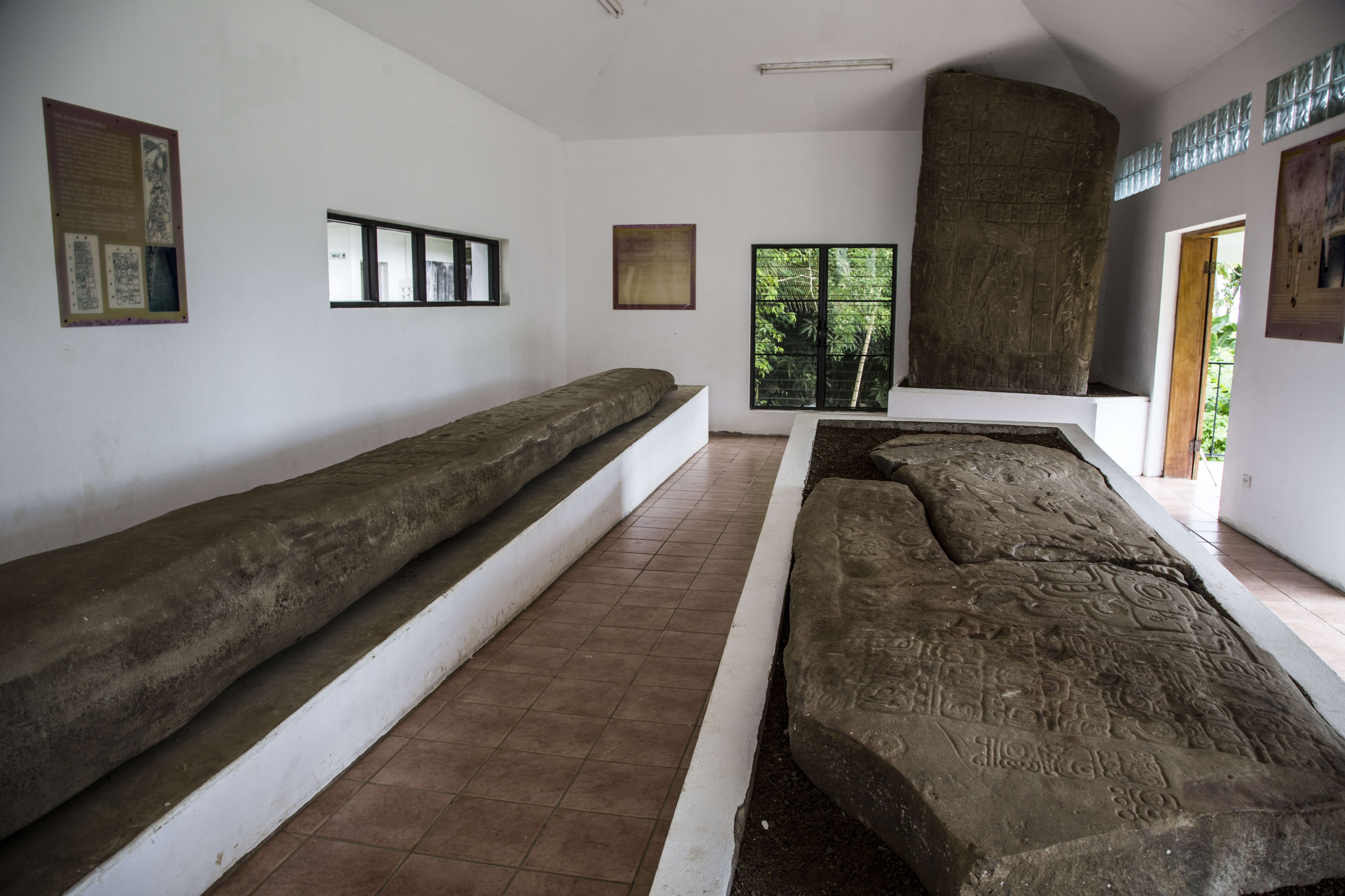ayan monoliths at the Nim Li Punit archeological site.