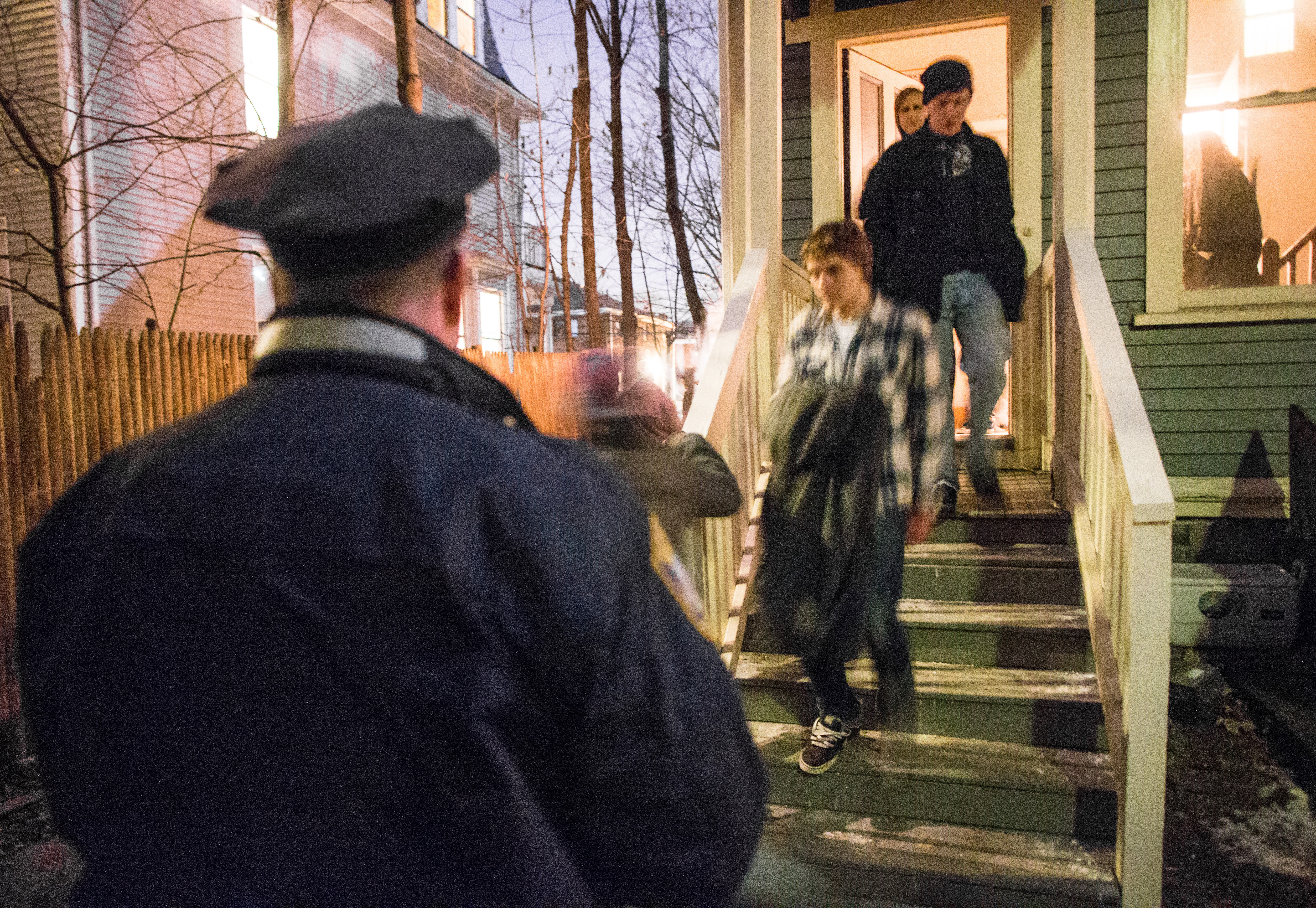 Boston Police Sergeant Michael C. O’Hara breaks up a large, alcohol-fueled party in Allston where overcrowding -- and the health and safety issues that accompany it -- are chronic concerns.