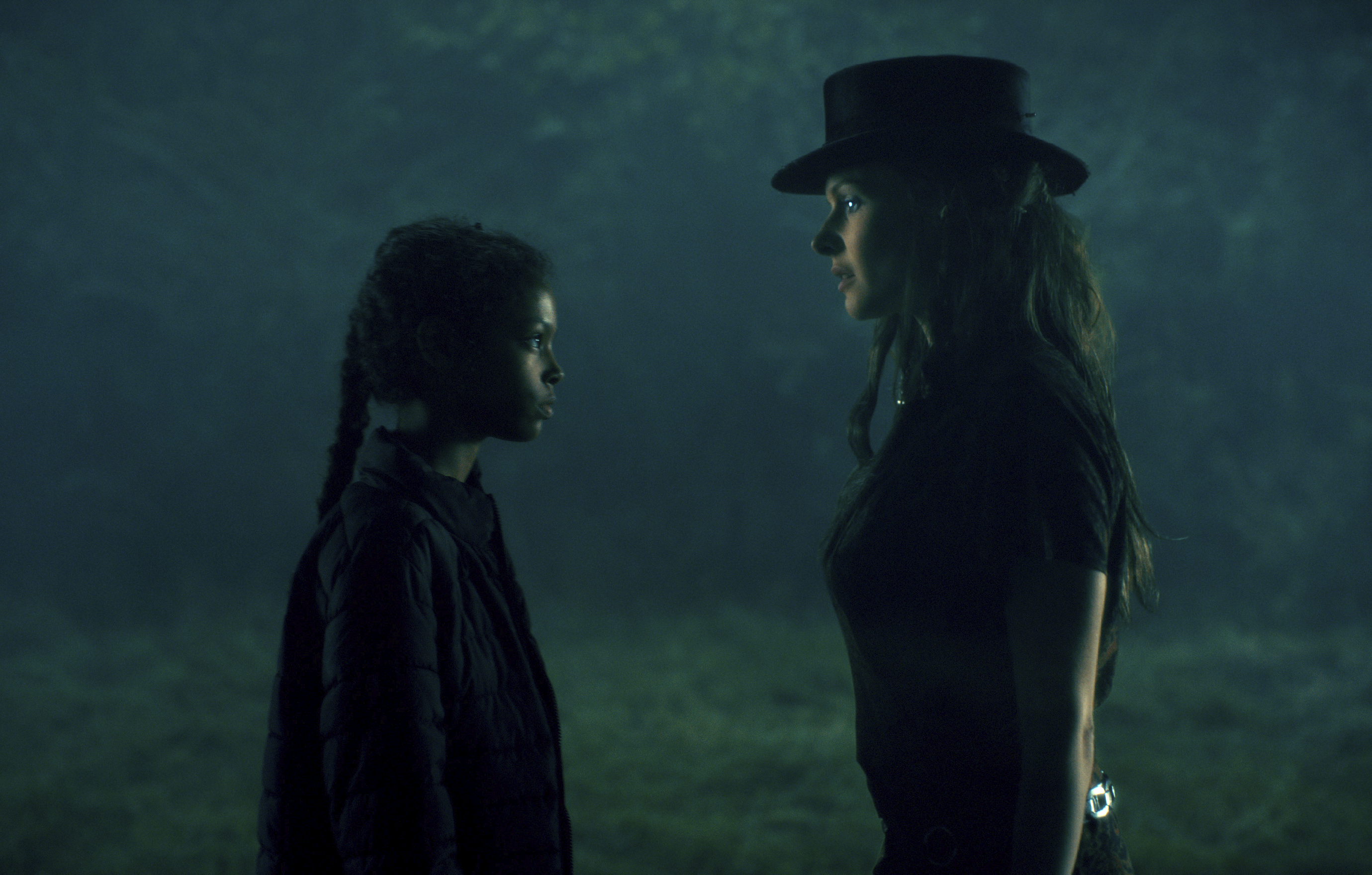 Kyliegh Curran (left) and Rebecca Ferguson, in "Doctor Sleep."