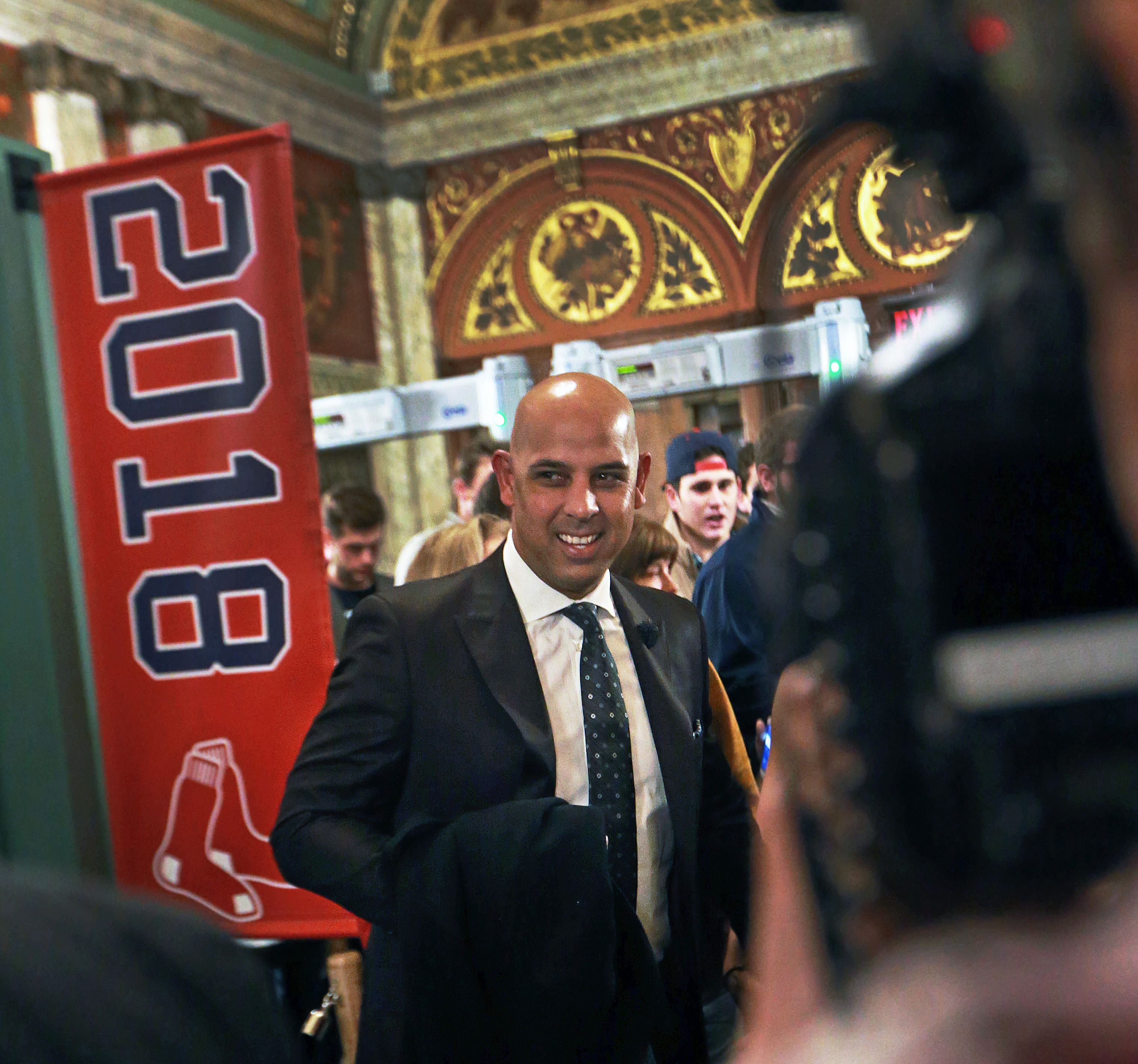 Alex Cora attended the premiere of "The 2018 World Series: Damage Done” documentary at the Emerson Colonial Theatre.