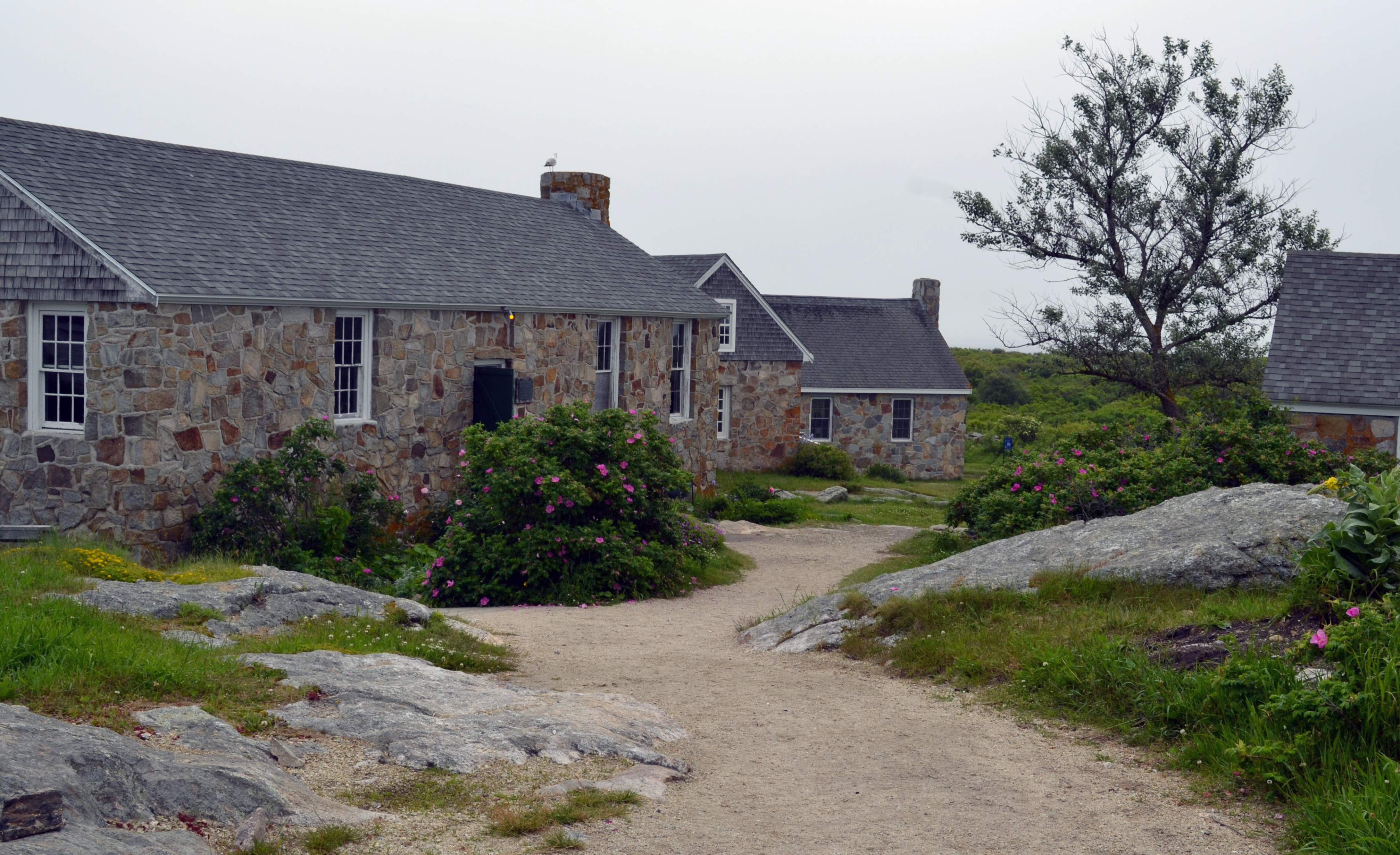 Surrounding the chapel on Star Island are several small cottages, replicating Gosport Village, the island fishing community dating back to the 1600s.