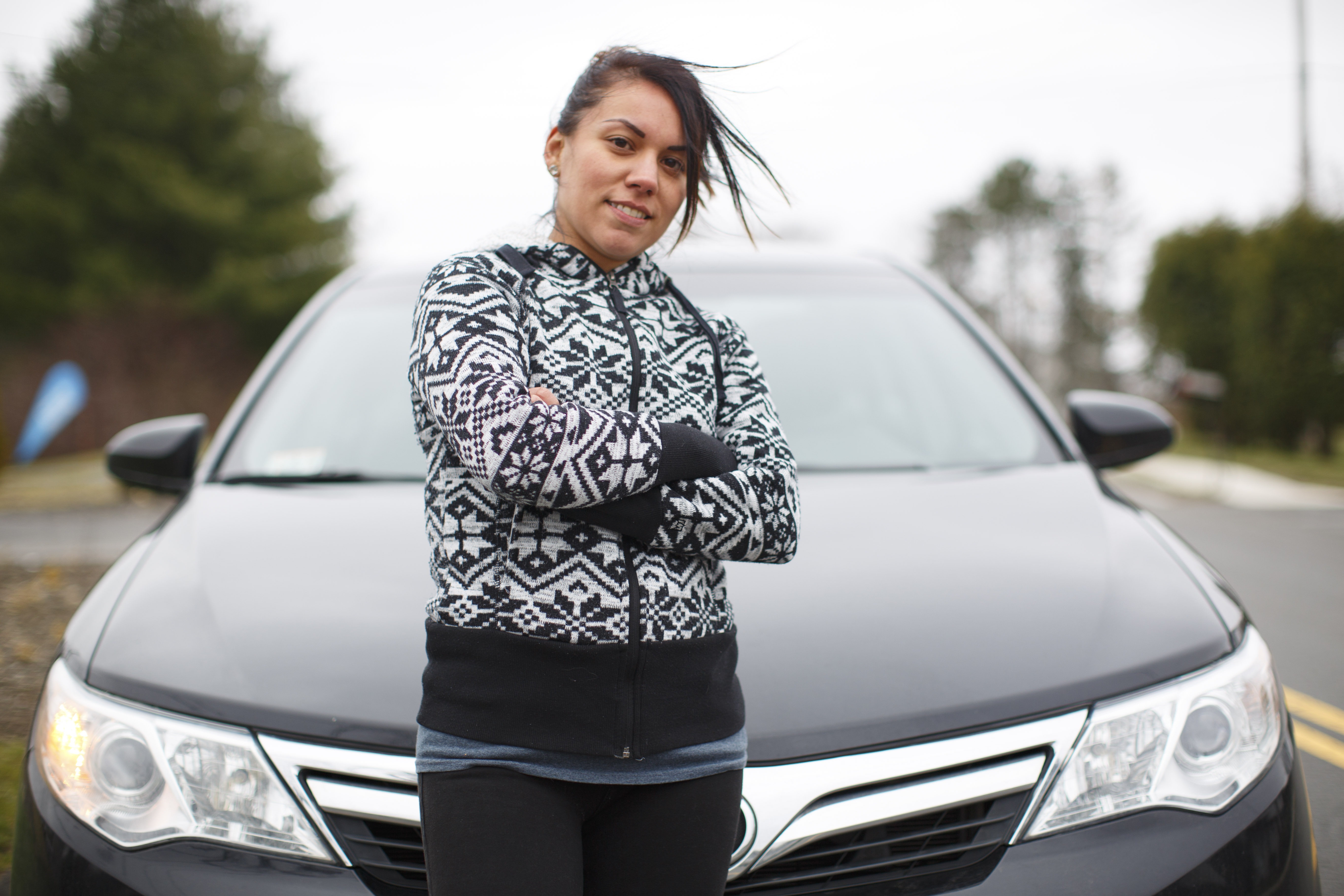 Jessie Cabel, a single mother who has been using Zemcar to transport her daughters, is also driving for the company.