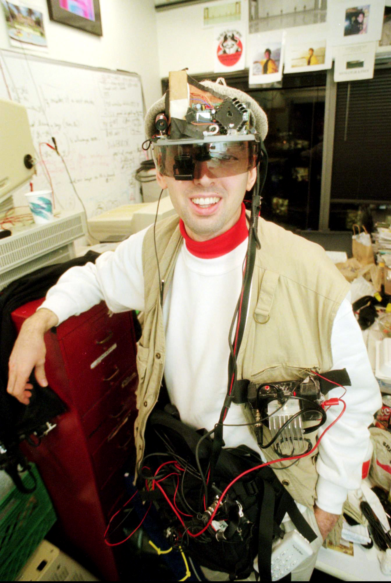 Steve Mann provided live feeds to the Web.
