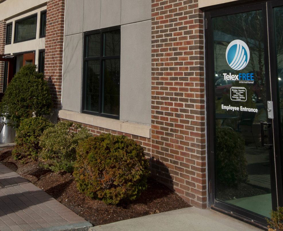 TelexFree’s Marlborough offices were searched on Tuesday, the day after the company sought bankruptcy protection. Authorities allege it is simply a pyramid scheme.