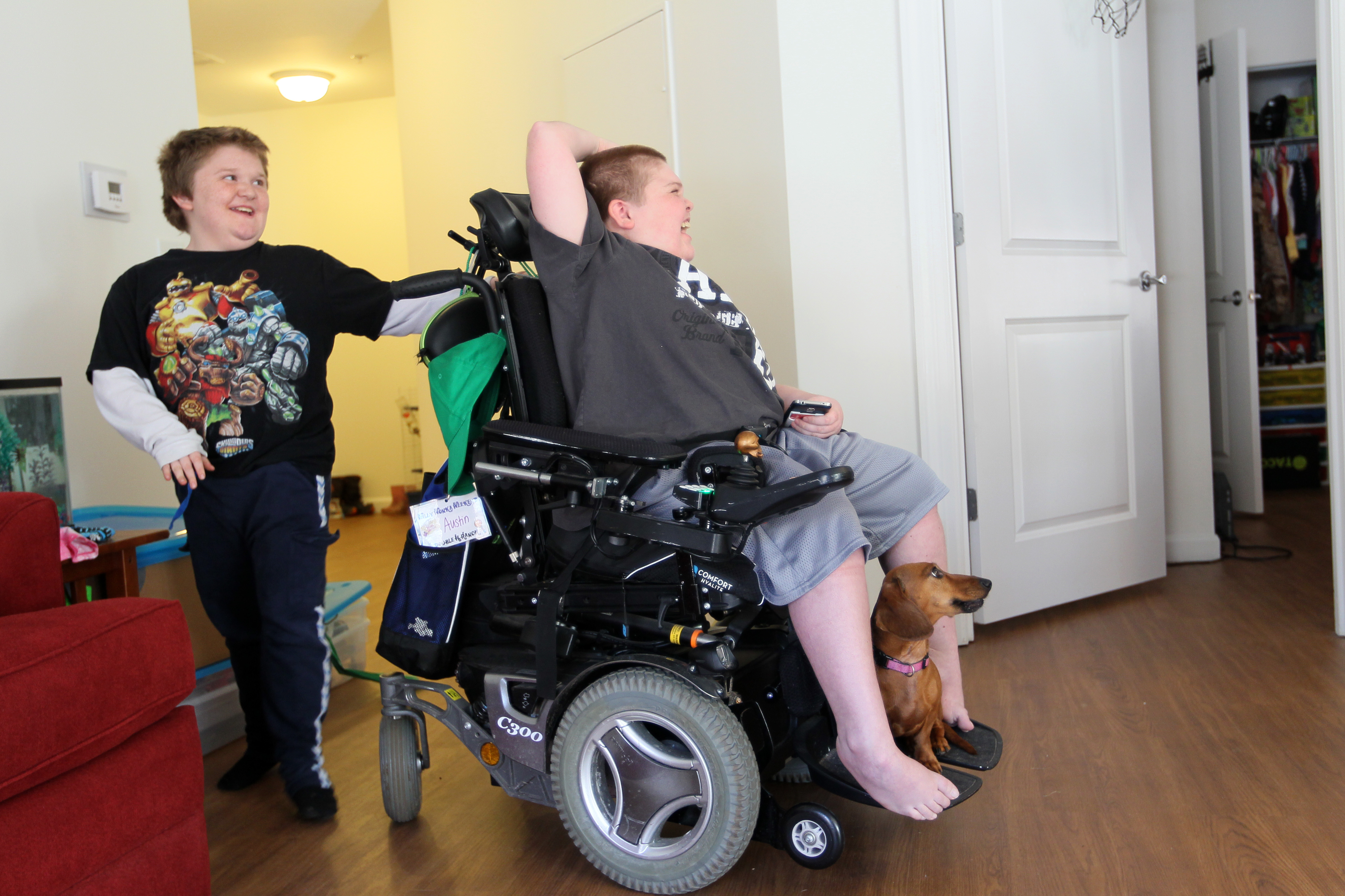 Pressure from parents like Jenn McNary did lead to a more flexible clinical trial for eteplirsen. McNary’s wheelchair-bound son Austin, like his brother Max, is now getting the drug.