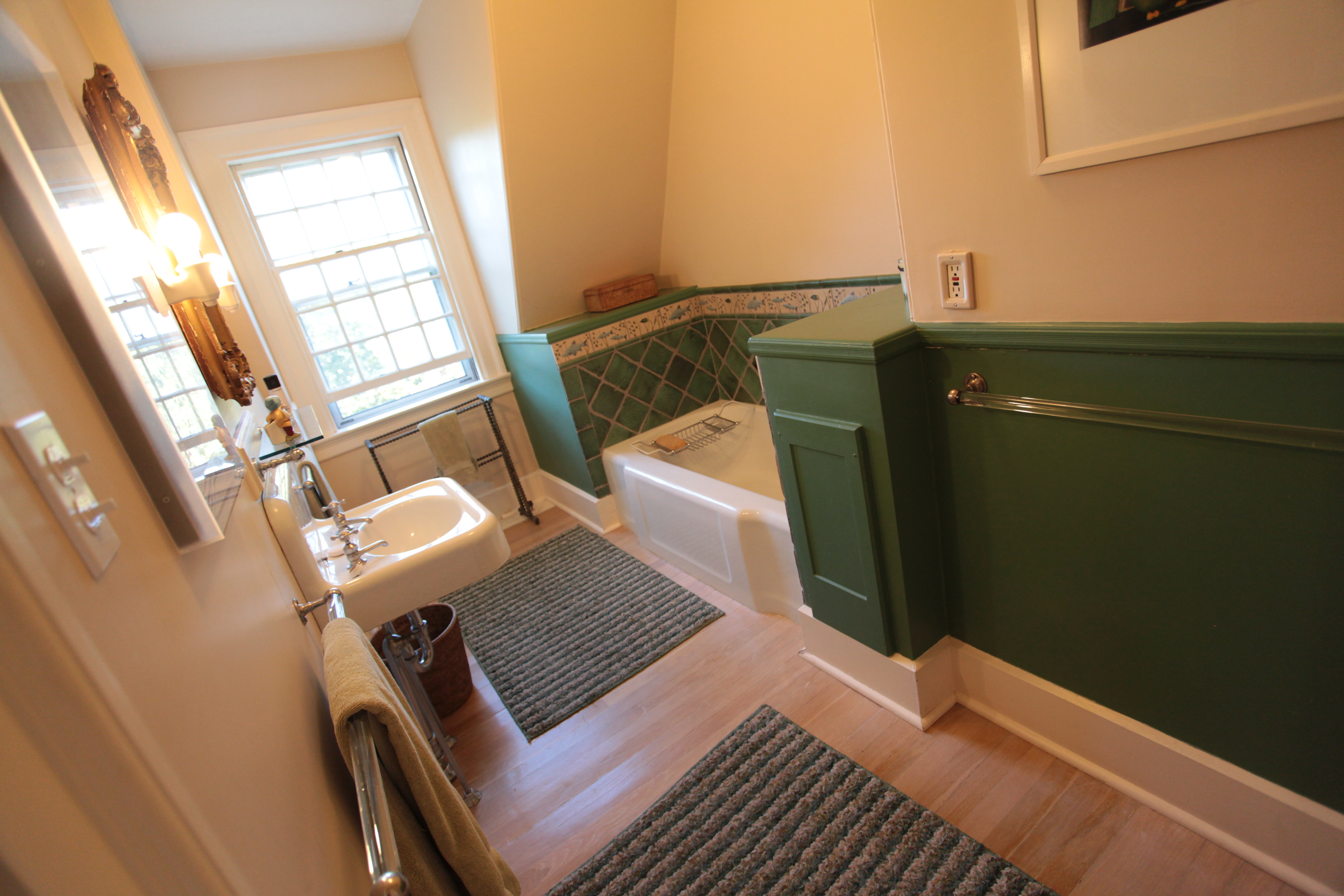 Second-floor bathroom at T.S. Eliot's childhood home.