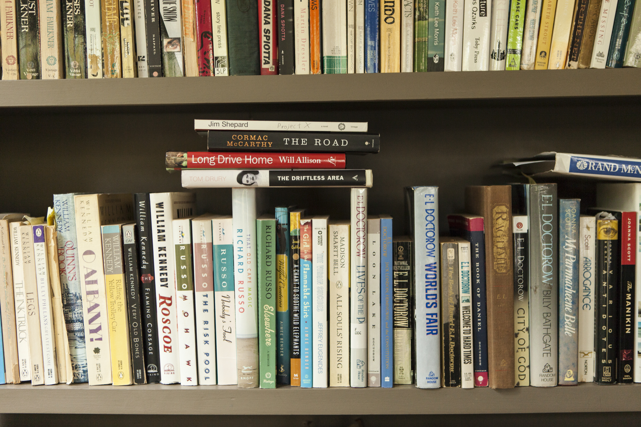 Clarke’s collection of books.