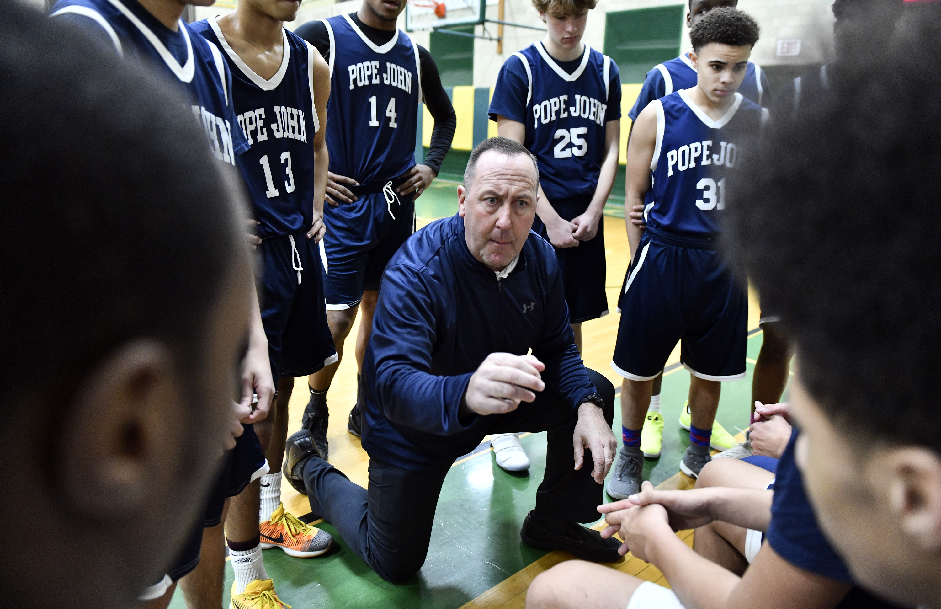 Pope John coach Leo Boucher has been impressed with the cohesiveness of his squad that features four players from the former St. Clement High School.