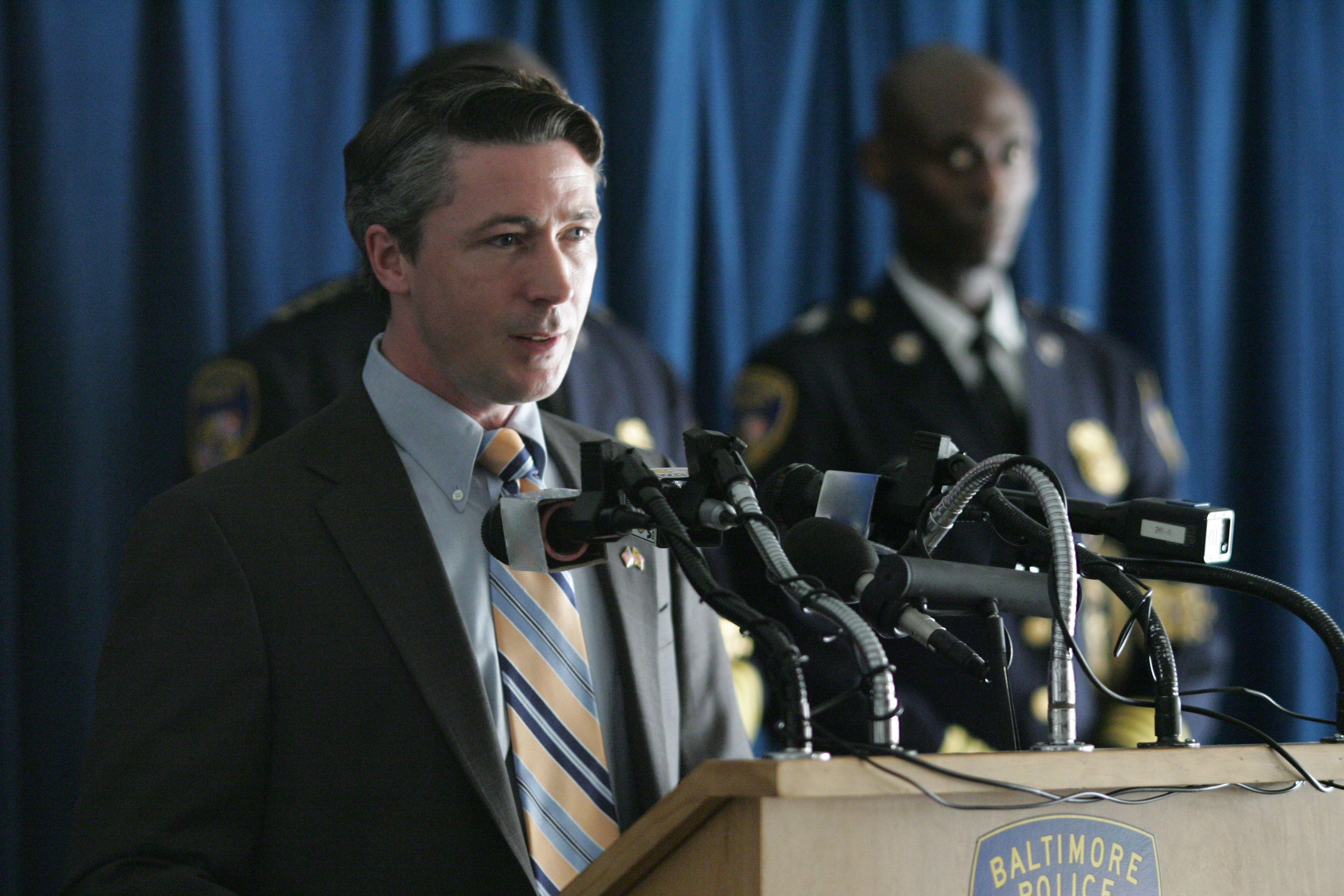 Aidan Gillen as Tommy Carcetti.
