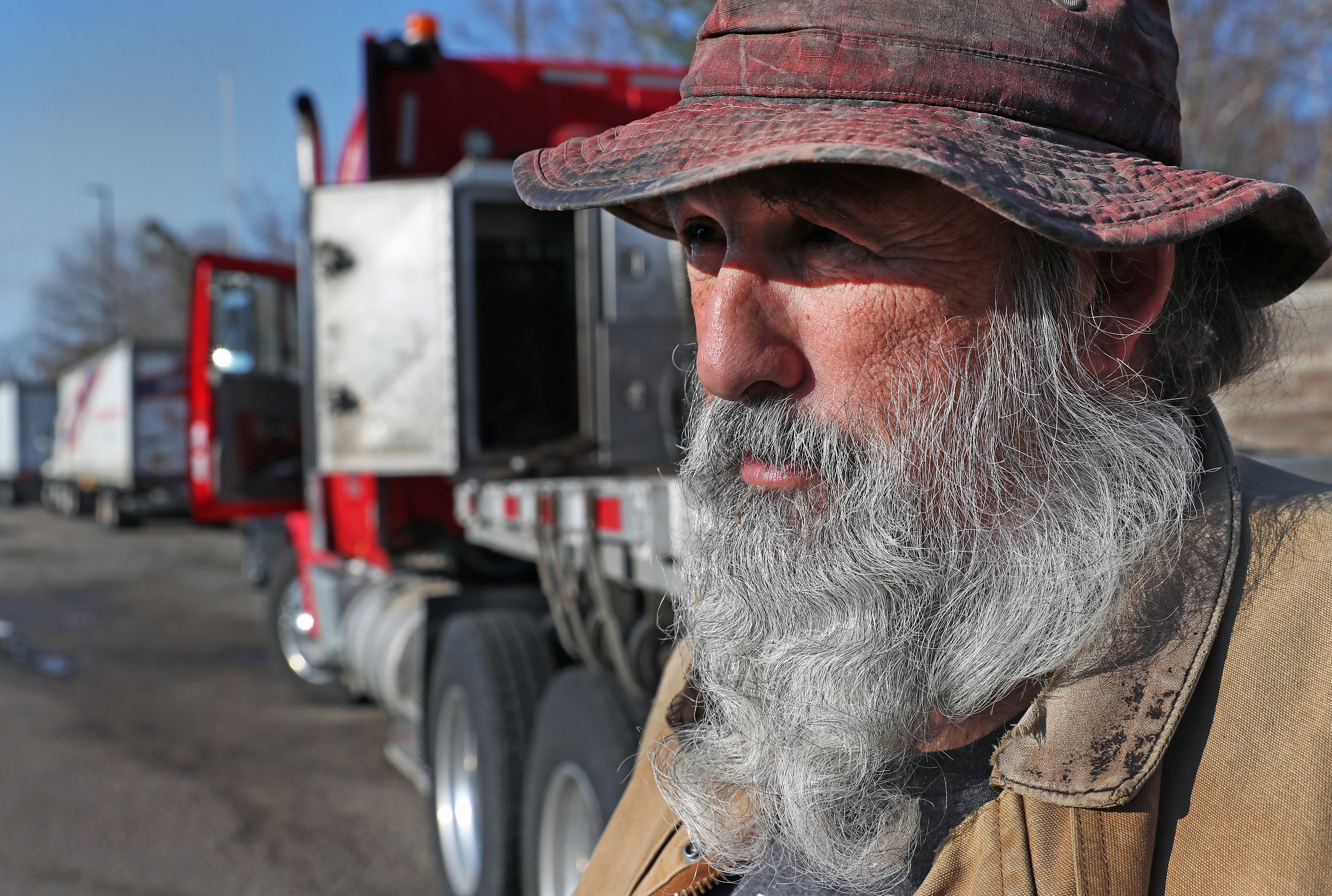 Jonathan Williams has continued to work despite the crisis but has altered his routine because of rest stops' changing practices.