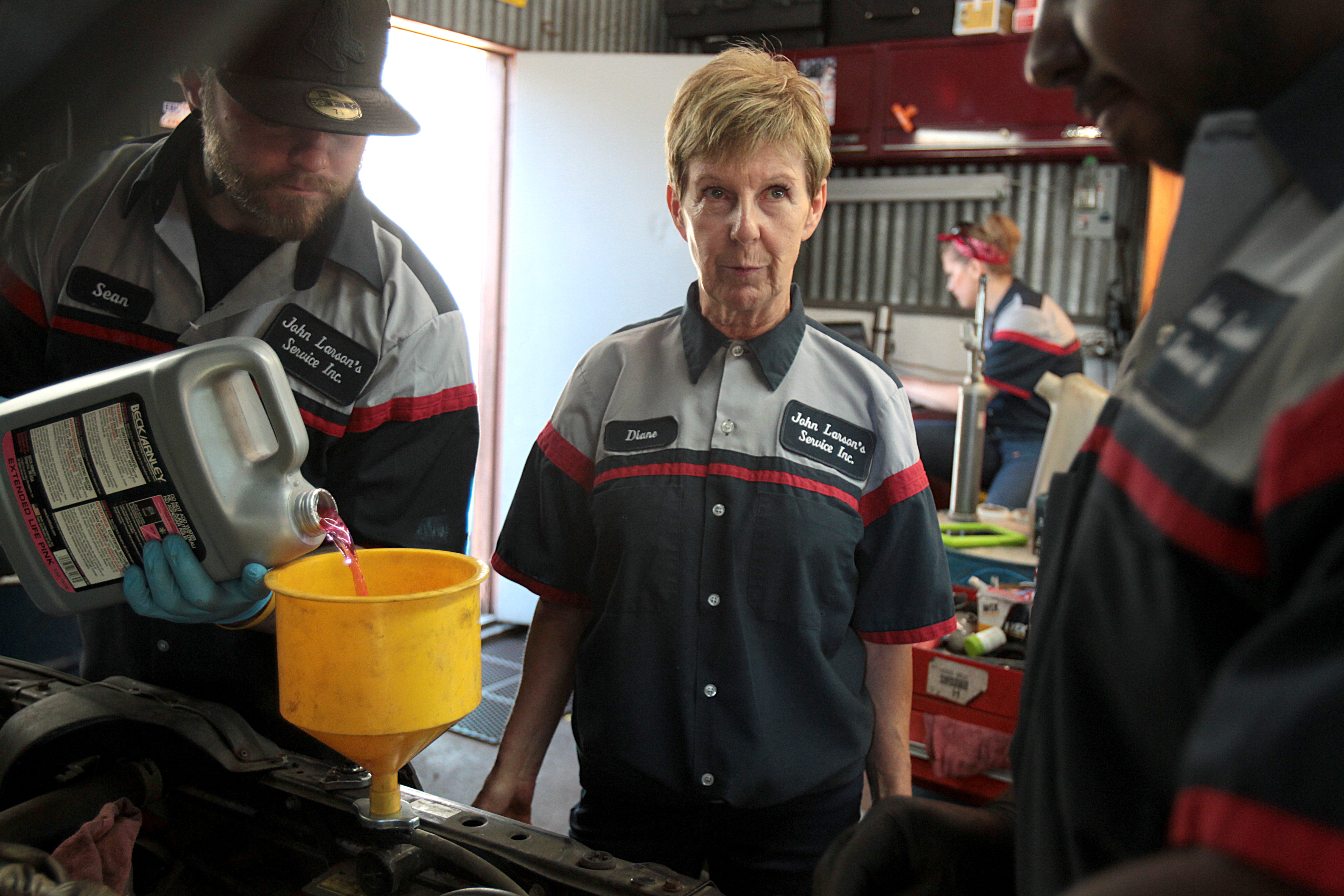 Diane Larson of Larson’s Service in Peabody says the business can still be tough for women.