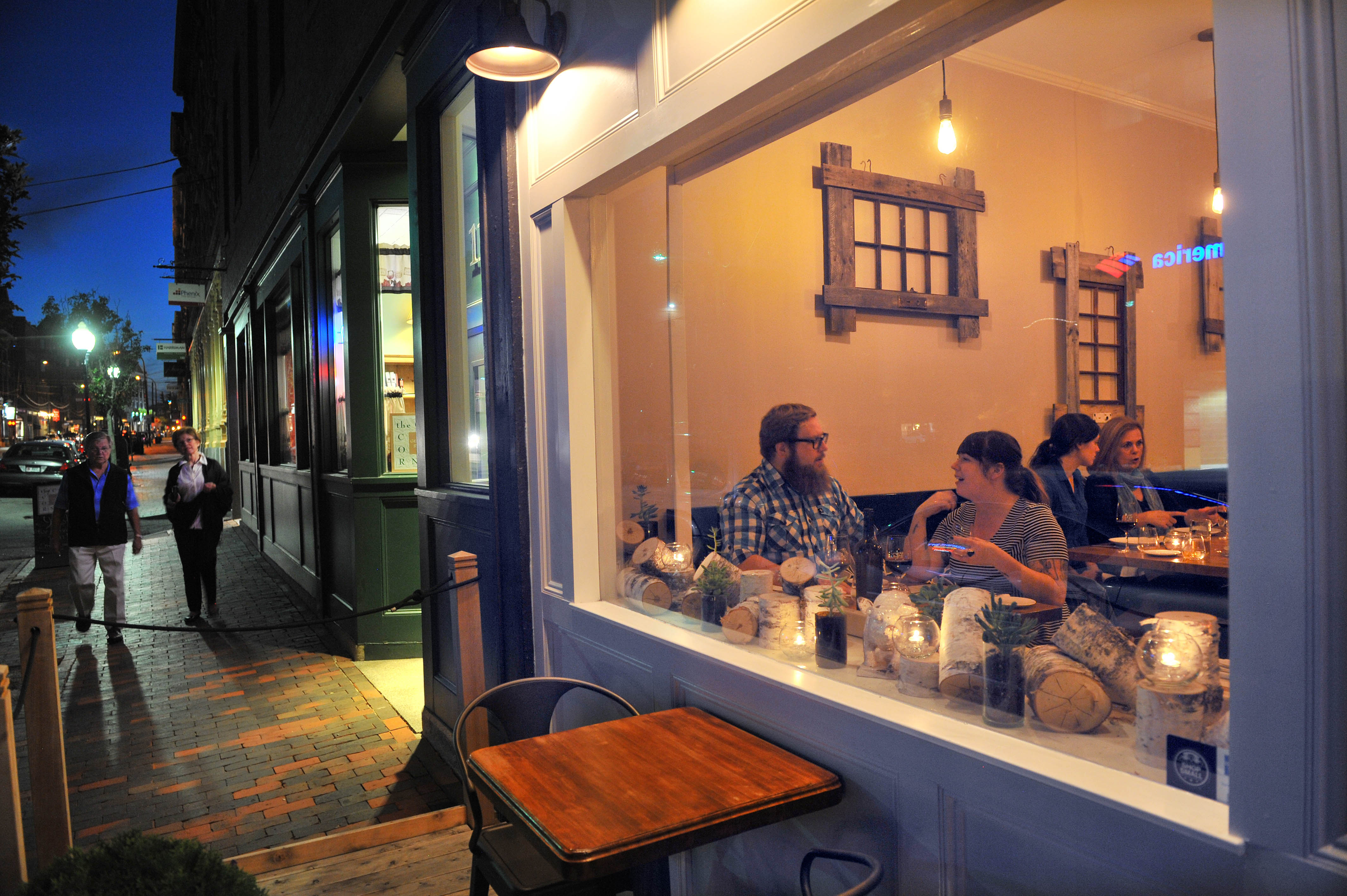 Ashley Smith and Shane Long, both of Seattle, ate at Piccolo in Portland.