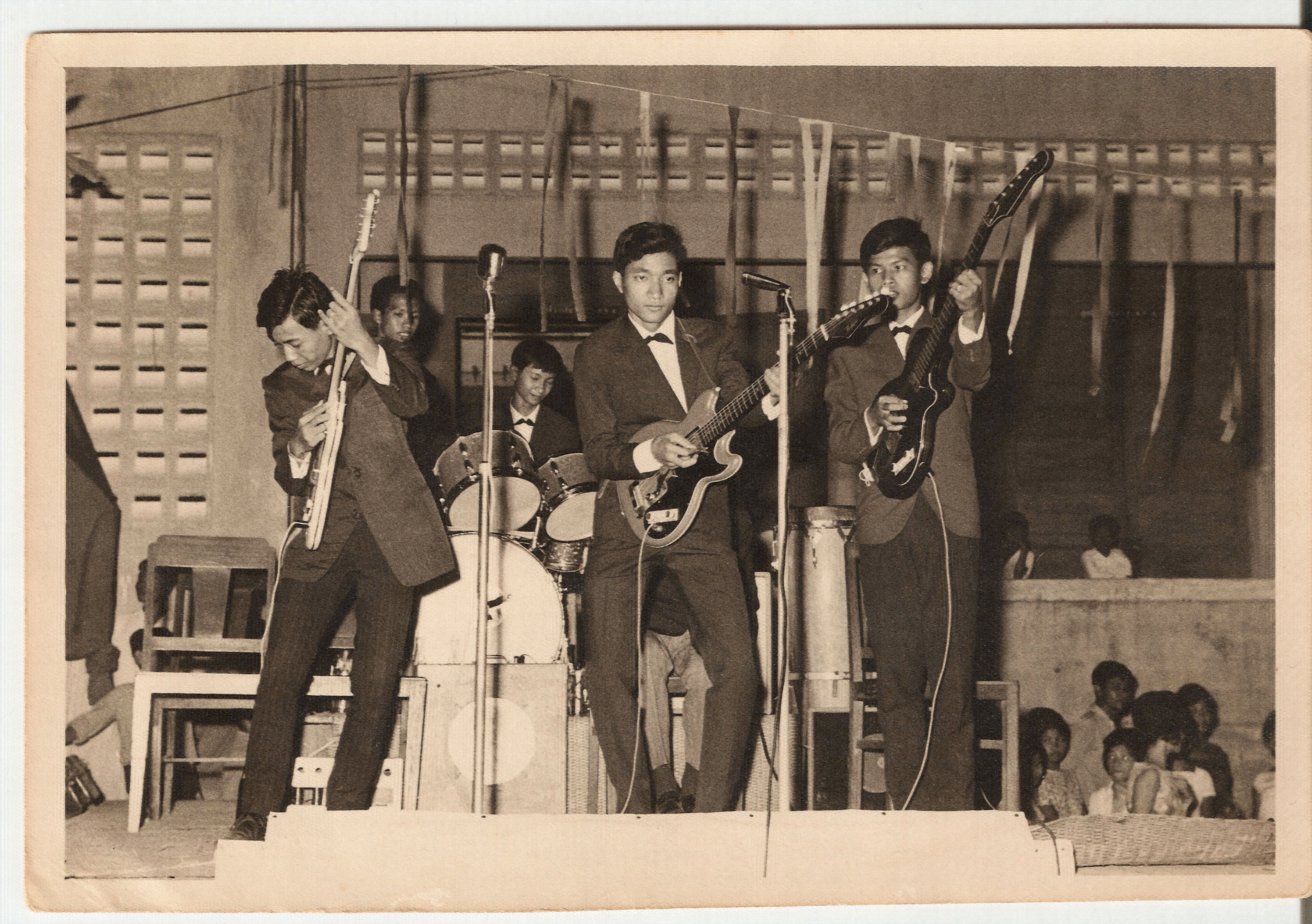 The band Baksey Cham Krong in the film “Don’t Think I’ve Forgotten: Cambodia’s Lost Rock & Roll.”
