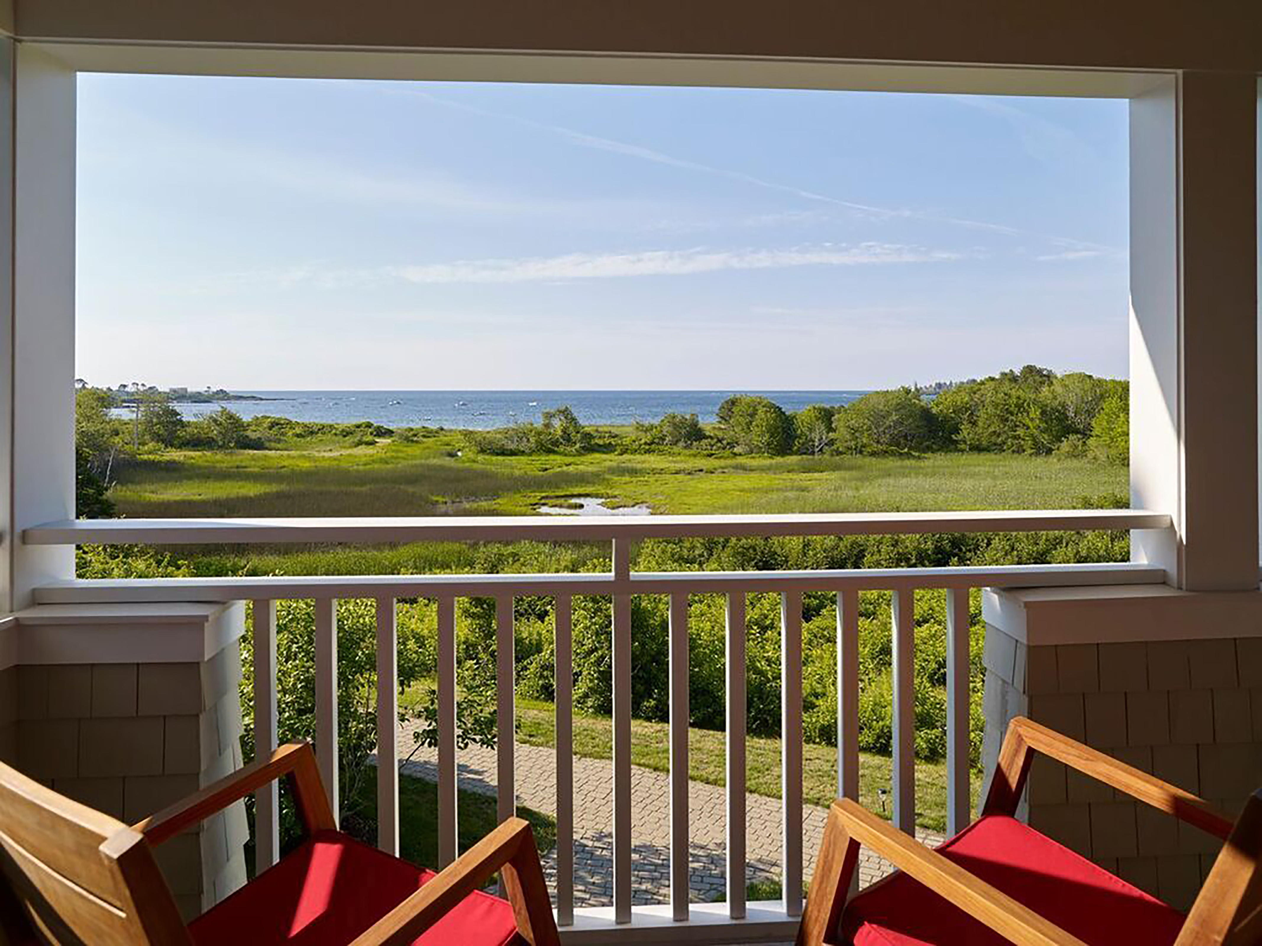 For ultra-pampering, you can’t beat the Inn by the Sea in Cape Elizabeth, Maine, with suites overlooking the beach.
