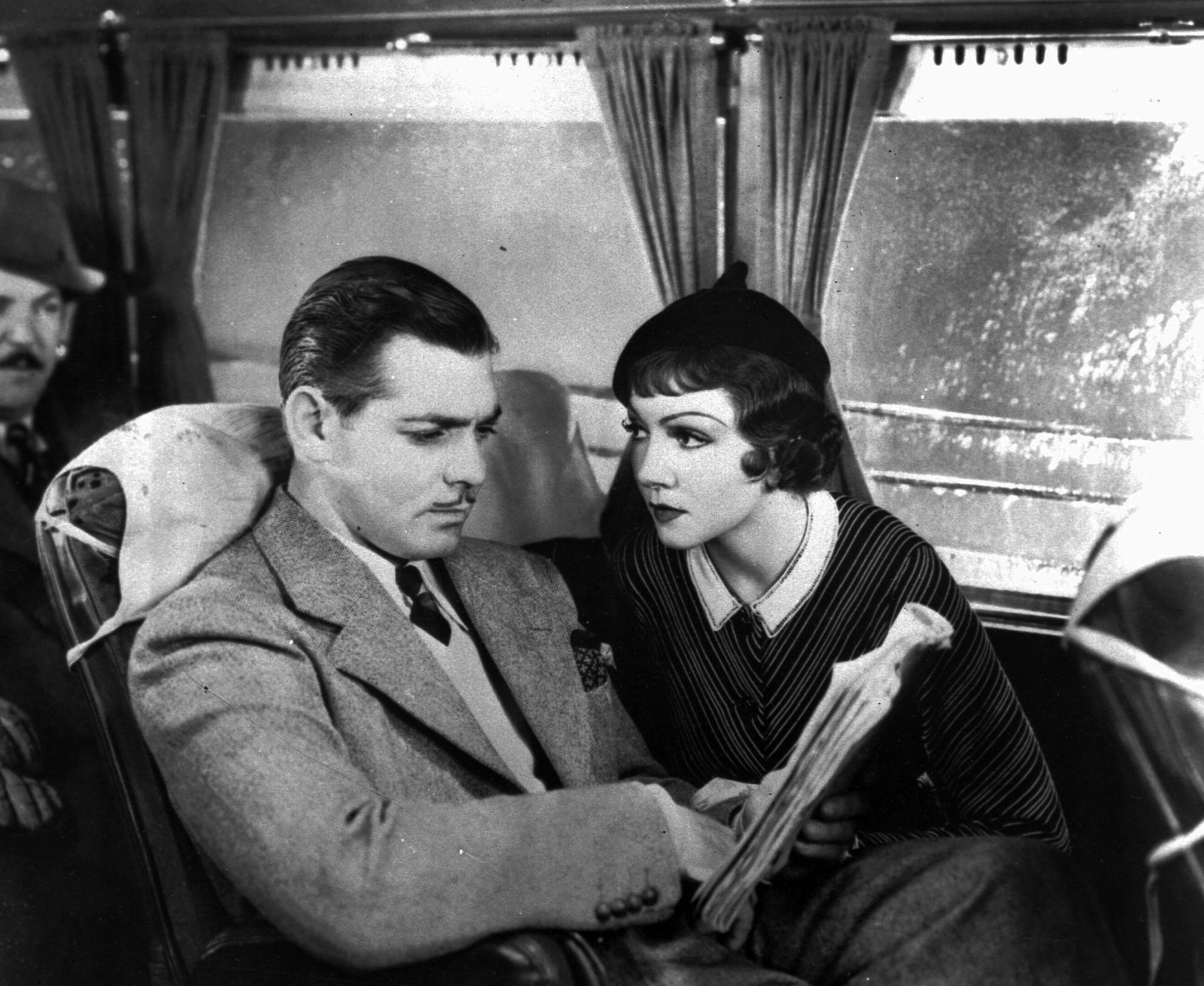 Clark Gable and Claudette Colbert in “It Happened One Night.”