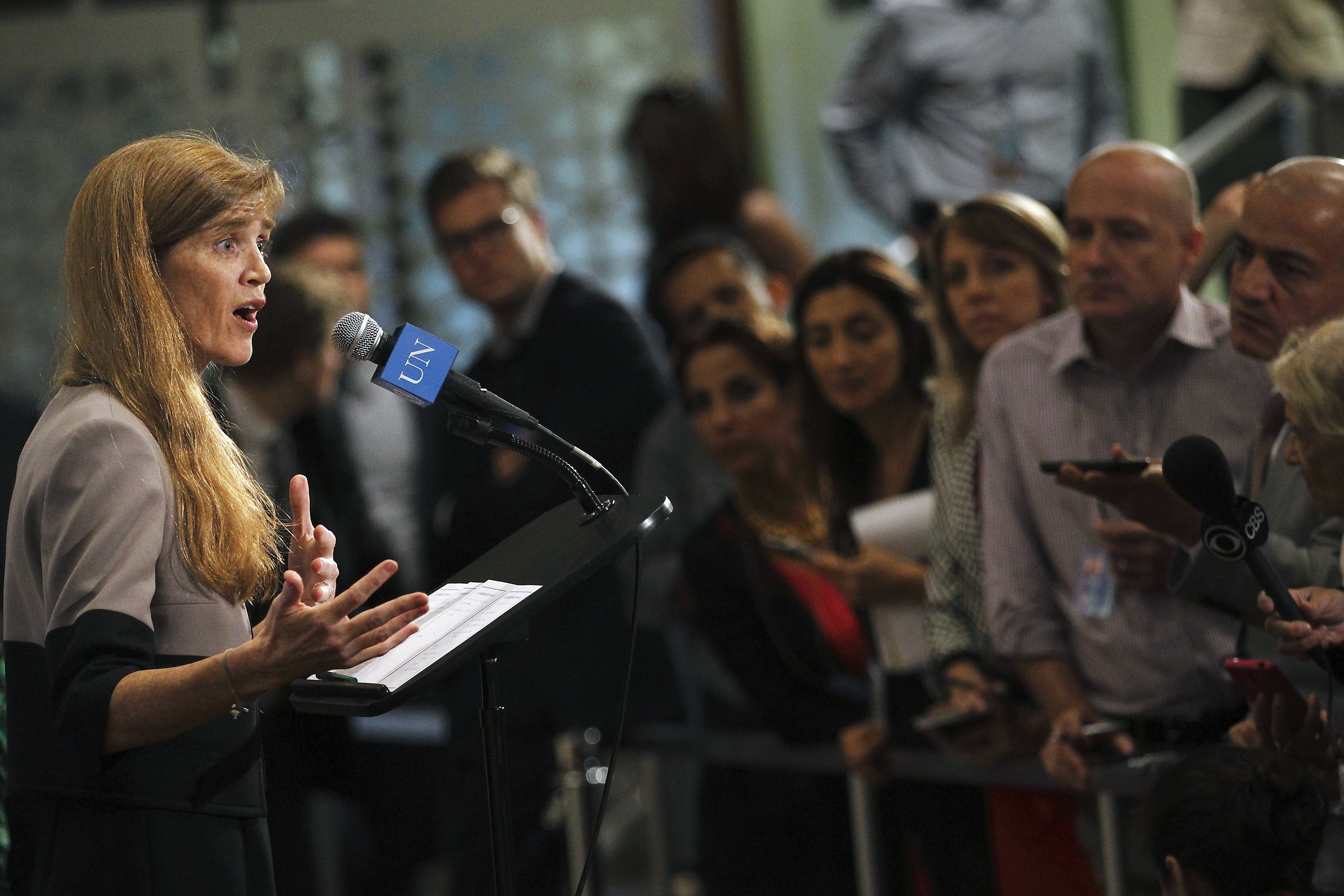 Samantha Power, the US ambassador to the UN, said Russia continues to “shirks its international responsibilities.’’