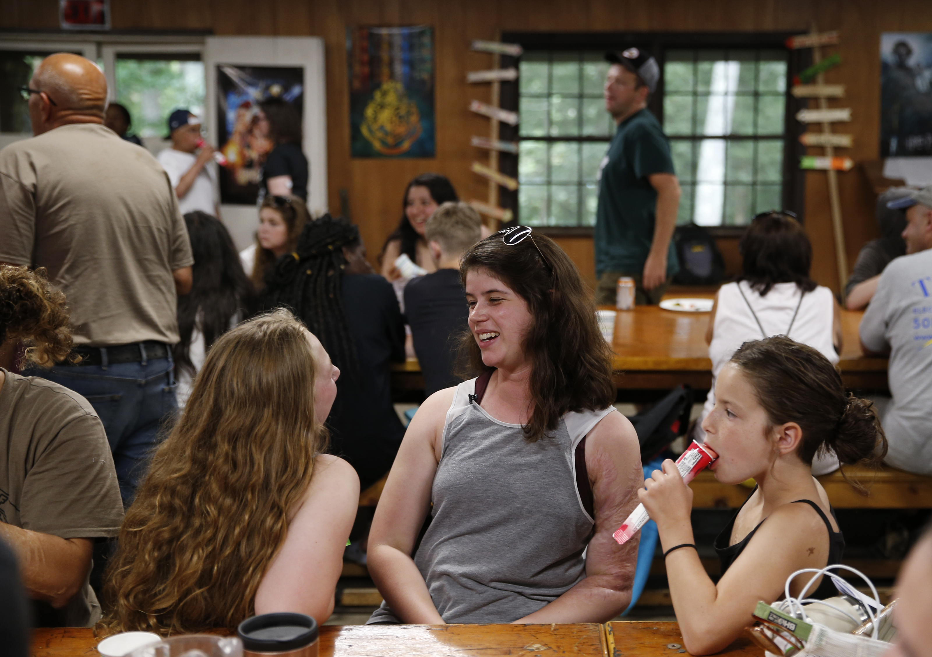 Pandiani chatted with the campers.