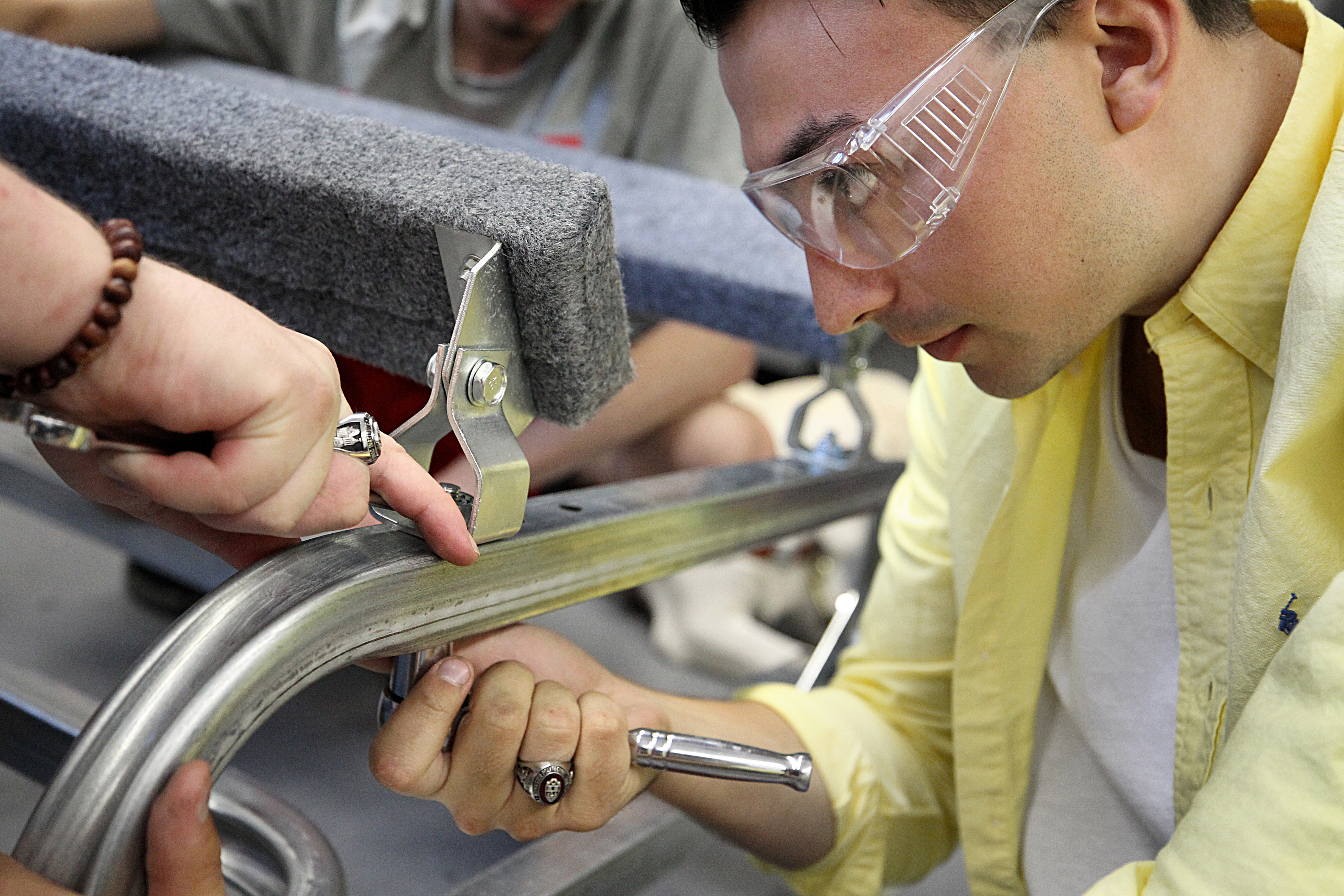 Jack Duffy-Protentis worked in the lab at Worcester Polytechnic Institute.
