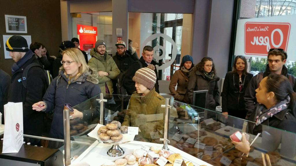 A line formed at the store on Wednesday.