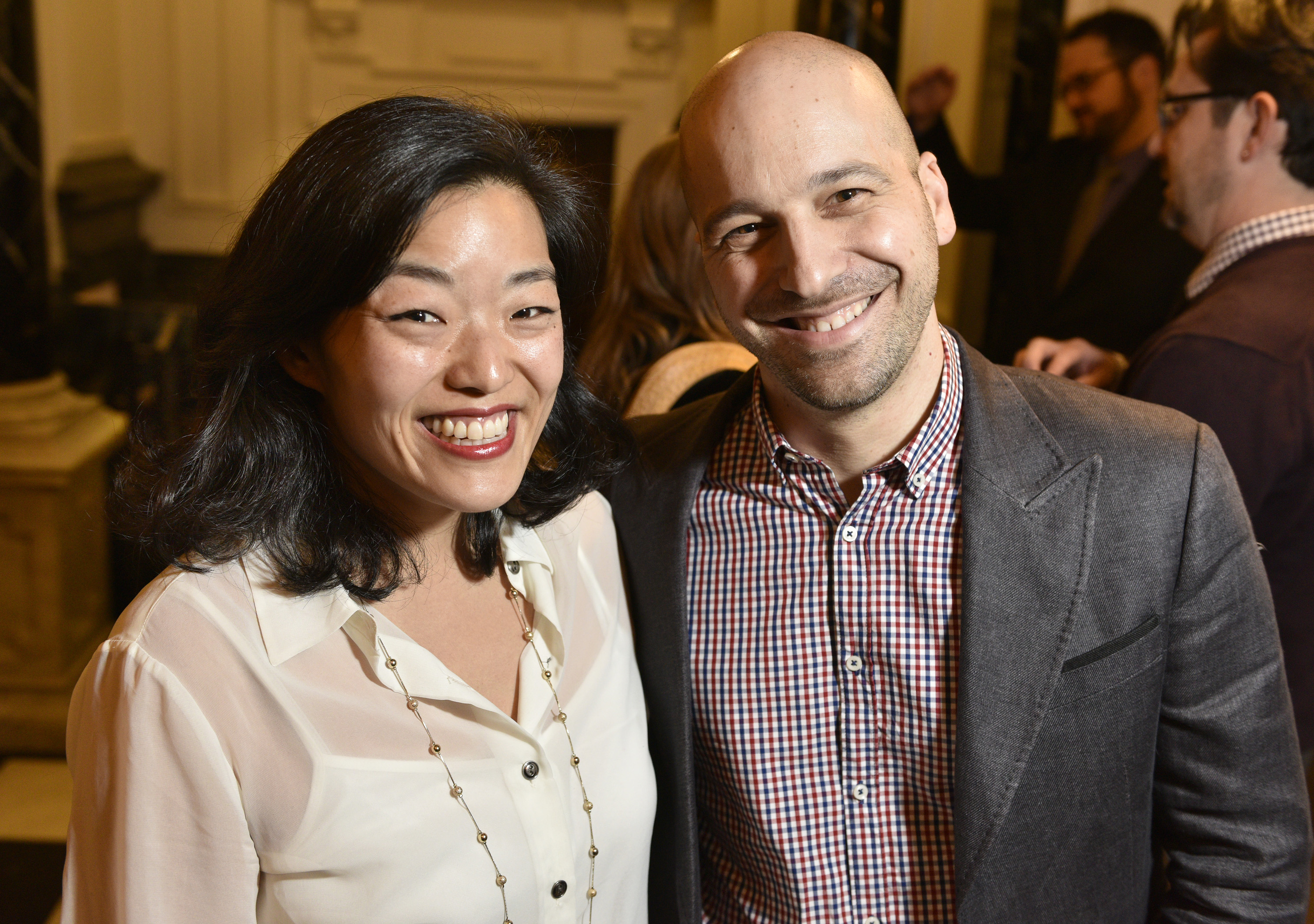 Patricia Park and Christopher Castellani at the Cashman party.