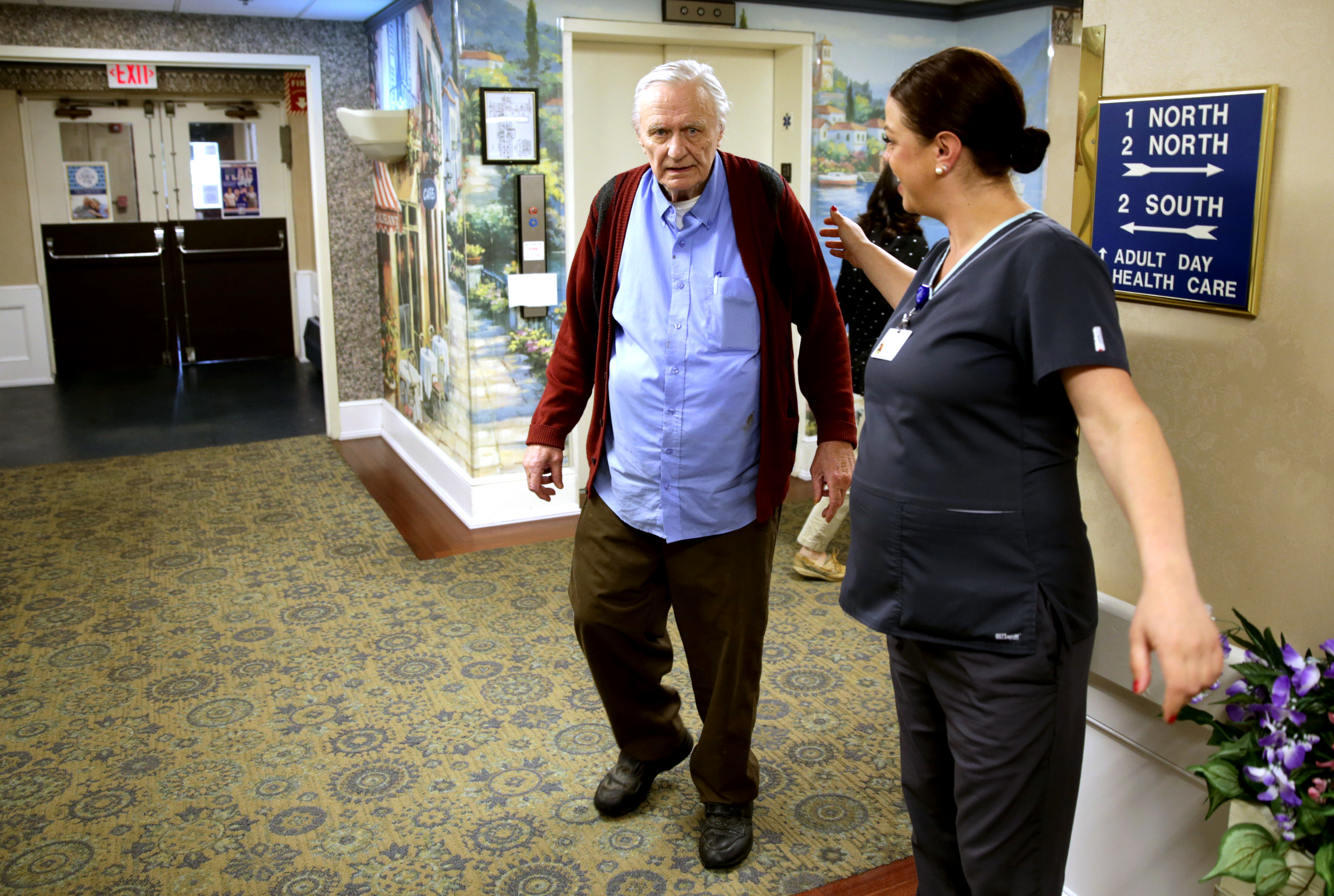 John Pine recently was relocated to Brandon Woods home in Dartmouth, where he was assisted by unit manager Christine Cabral.