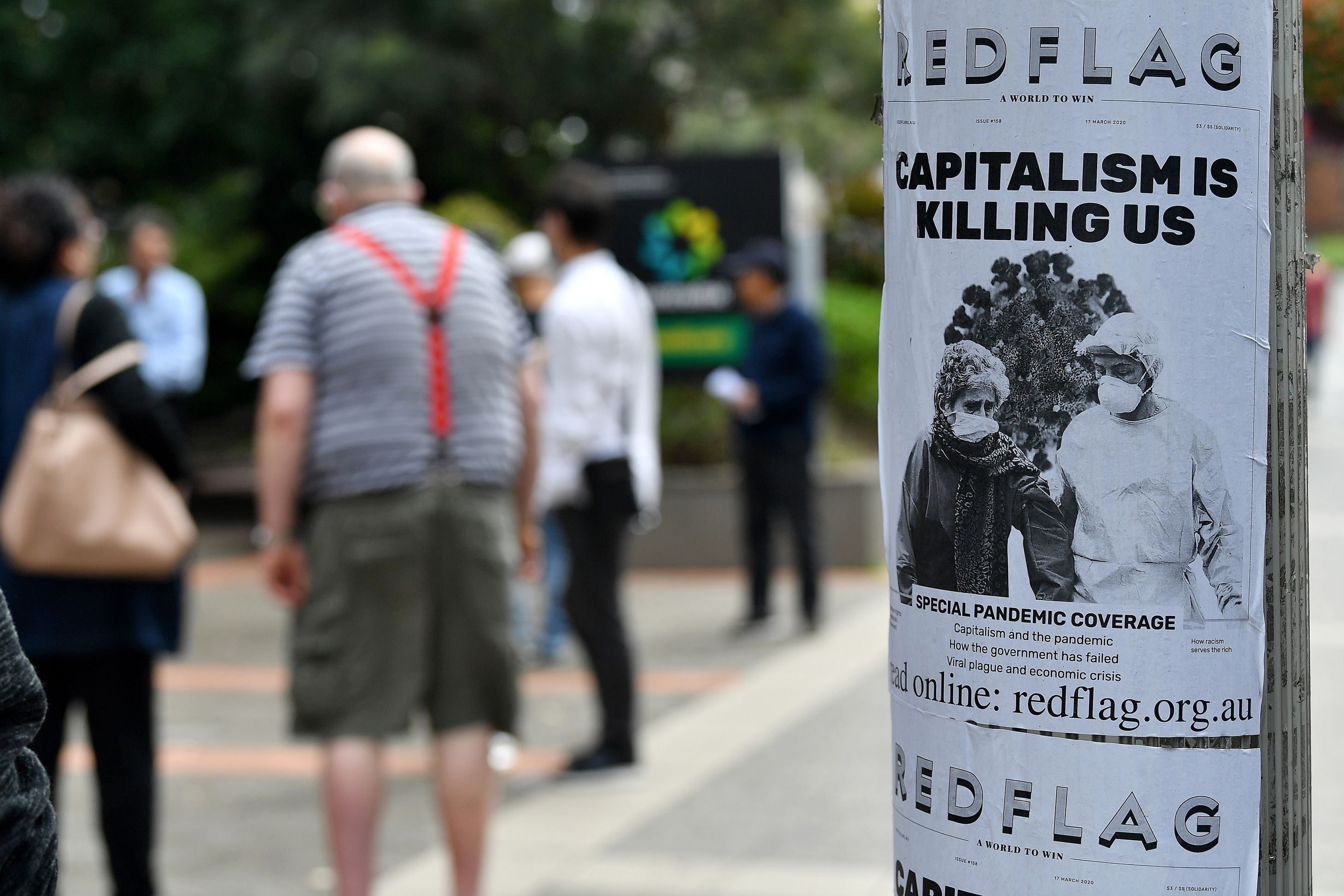 A flyer in downtown Sydney, Australia.
