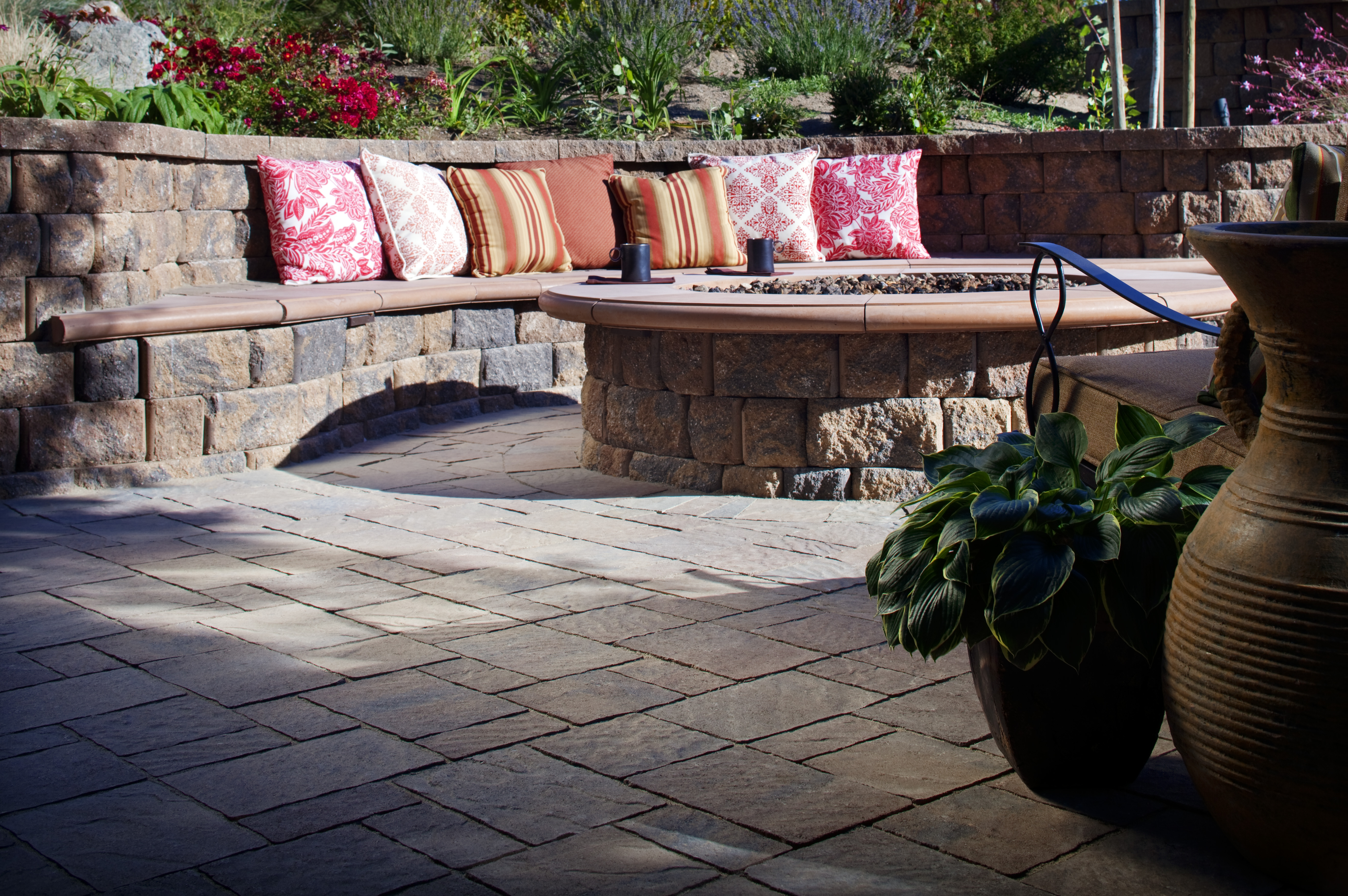 When space is at a premium, Jon Barmby, owner of Barmby Landscape & Design in Paoli, Pa., and an authorized Belgard paver contractor, suggests incorporating seating into the hardscape construction.