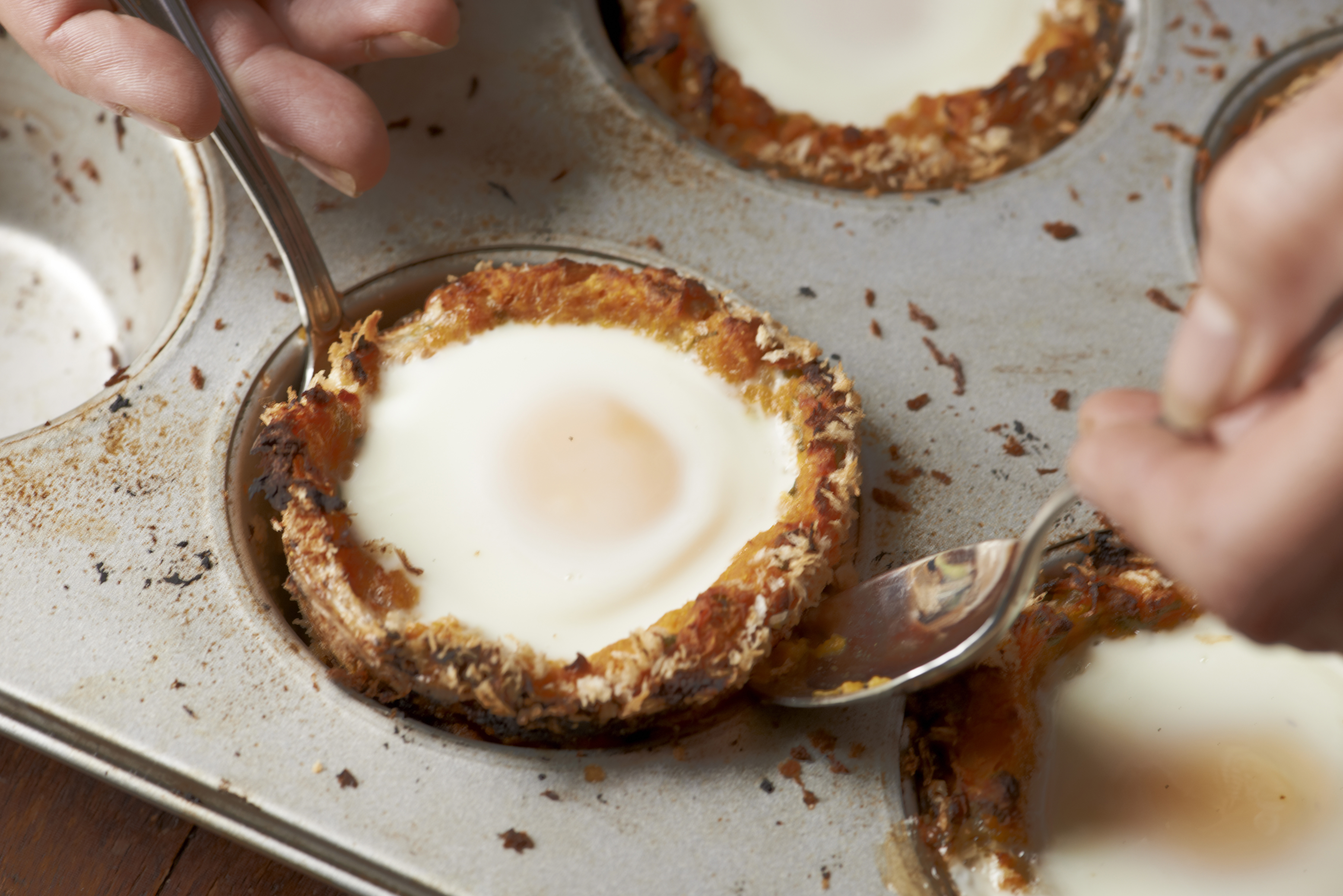 TIP: The potato and squash cups are somewhat fragile, so use 2 spoons to lift them.