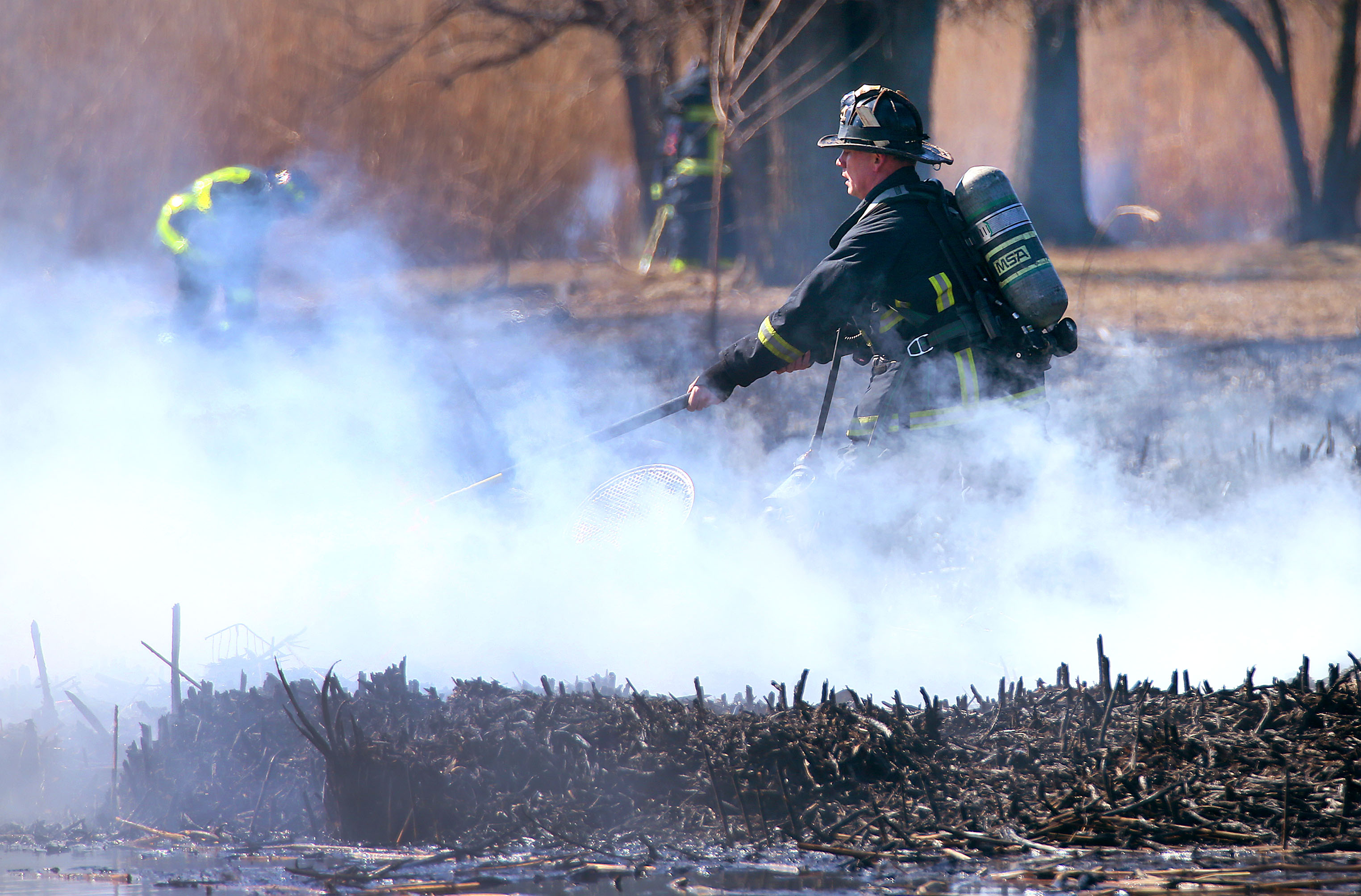 The Boston Fire Department put out a brush fire in the Fenway area.