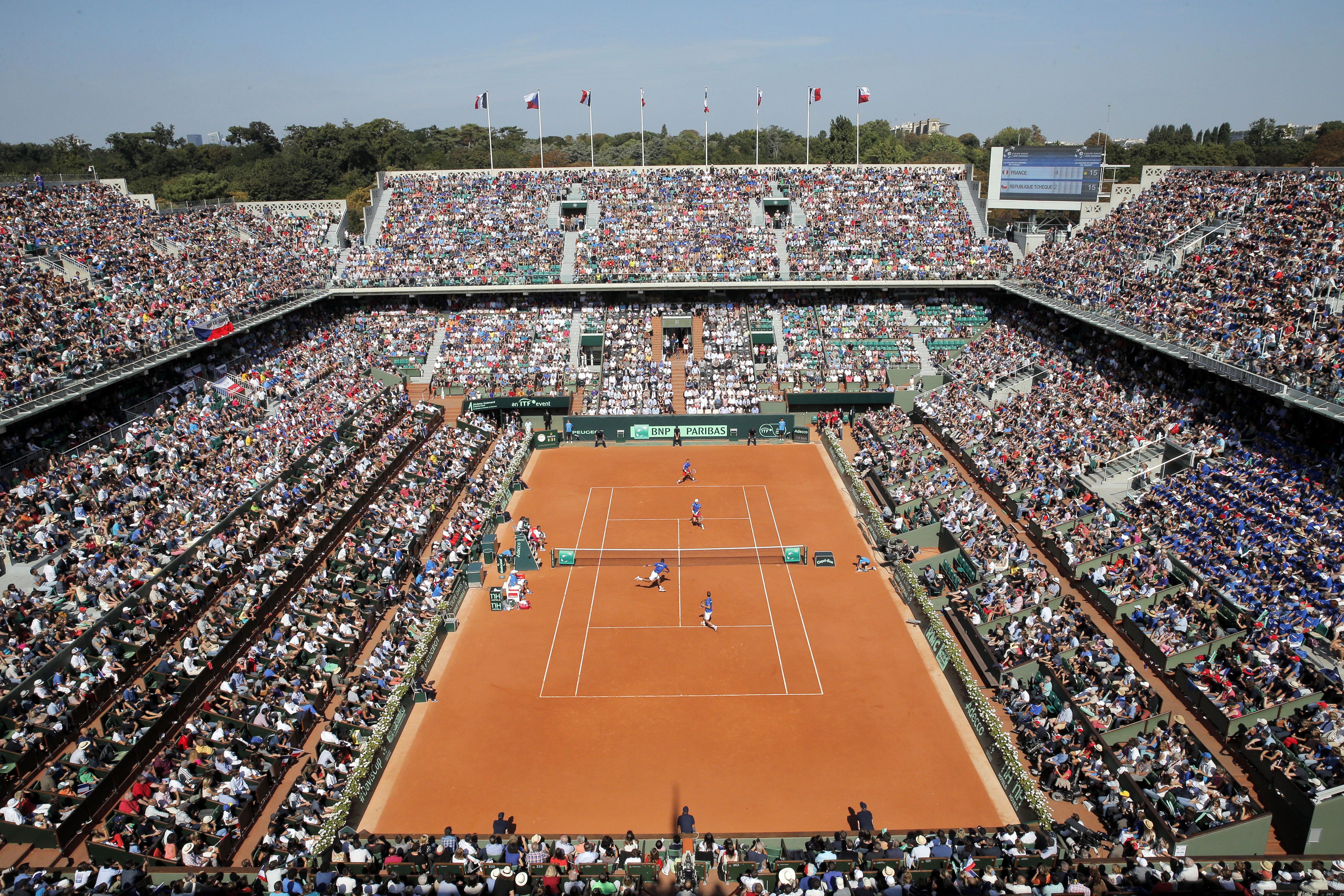 The Roland Garros stadium — home of the French Open — in Paris.