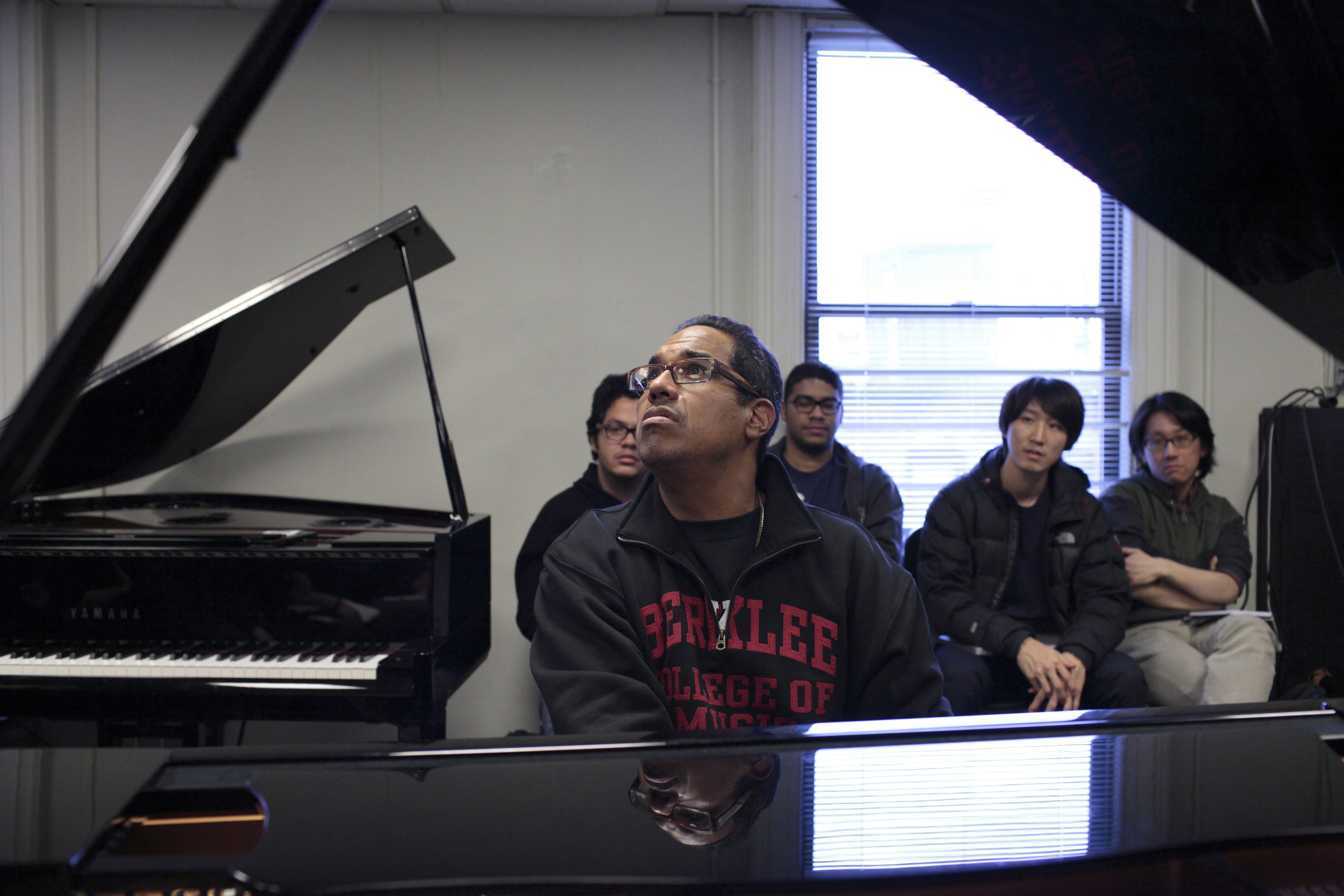 Perez in his Berklee classroom.