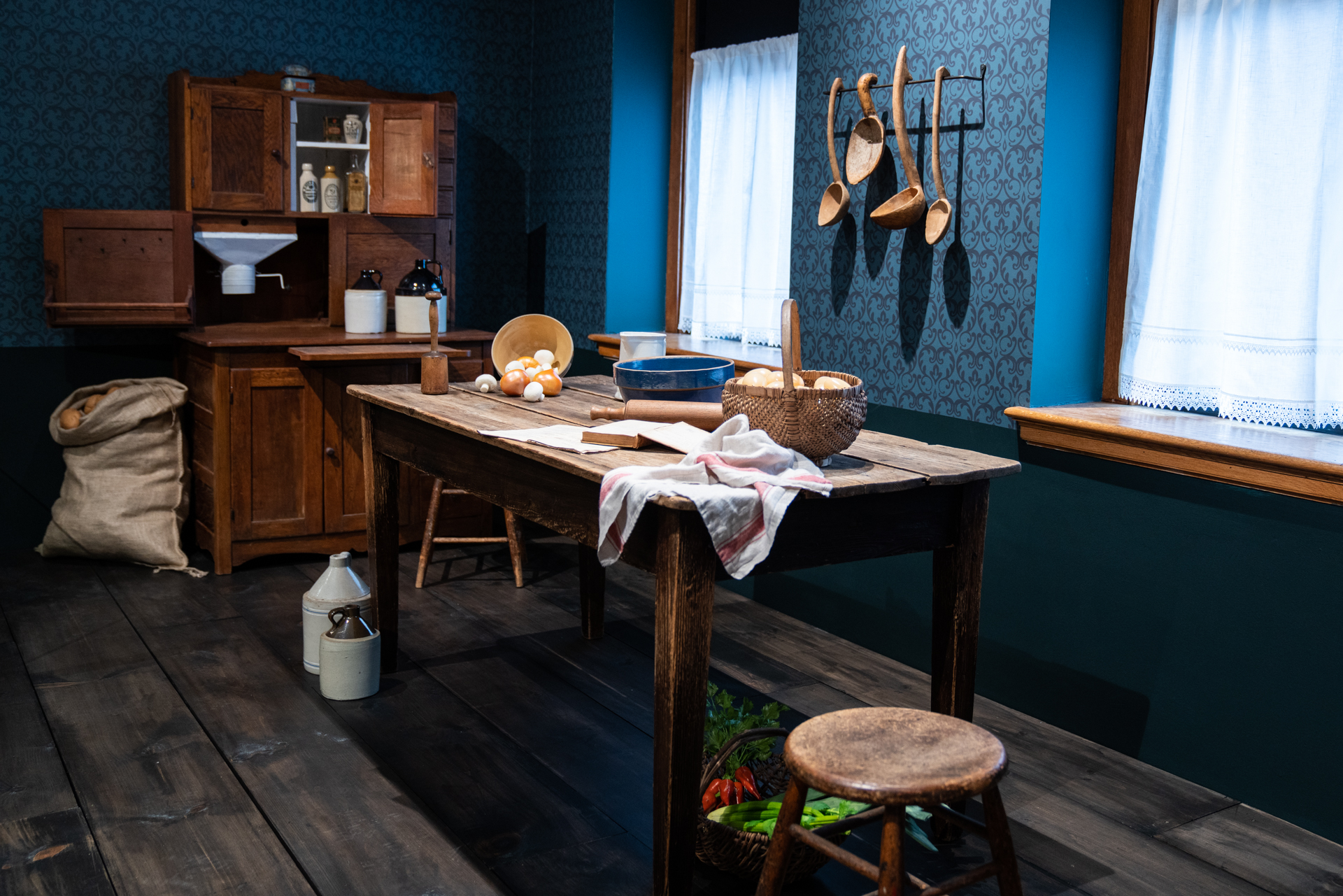 Early 20th-century home kitchen.