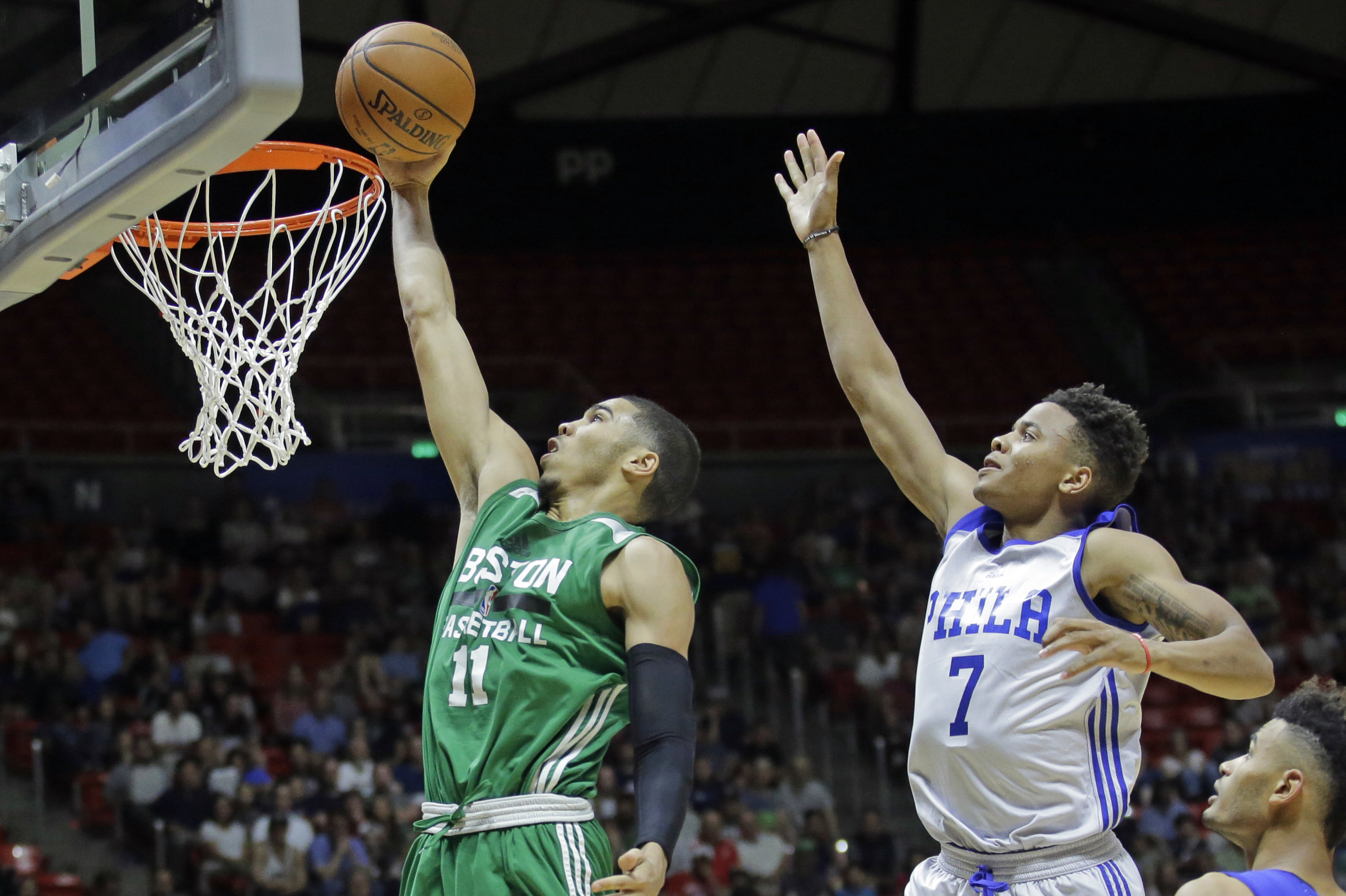 Jayson Tatum and Markelle Fultz faced each other in summer league this year.