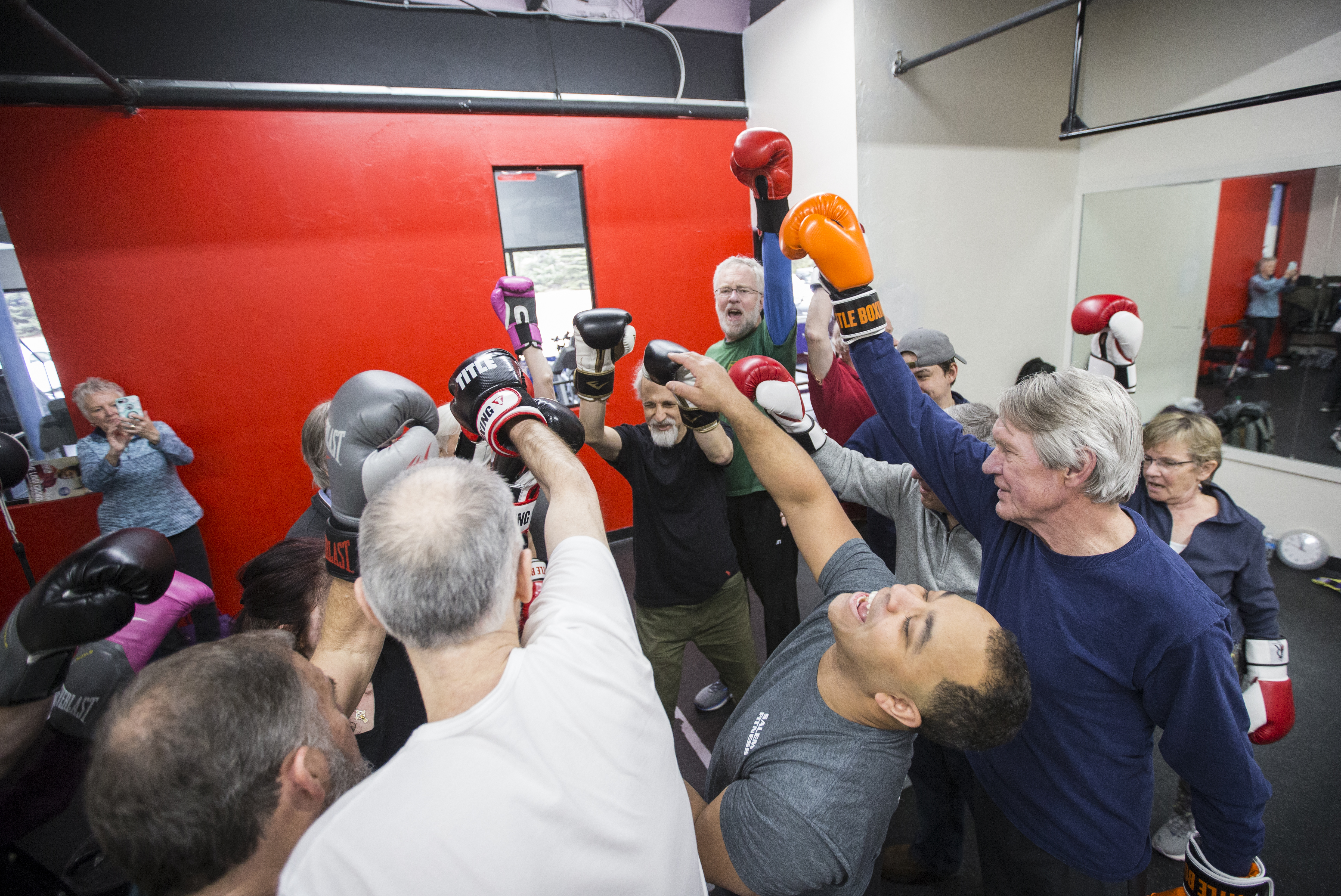 The group camaraderie is an important part of the therapy.