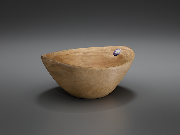A maple bowl by Justin Scott.