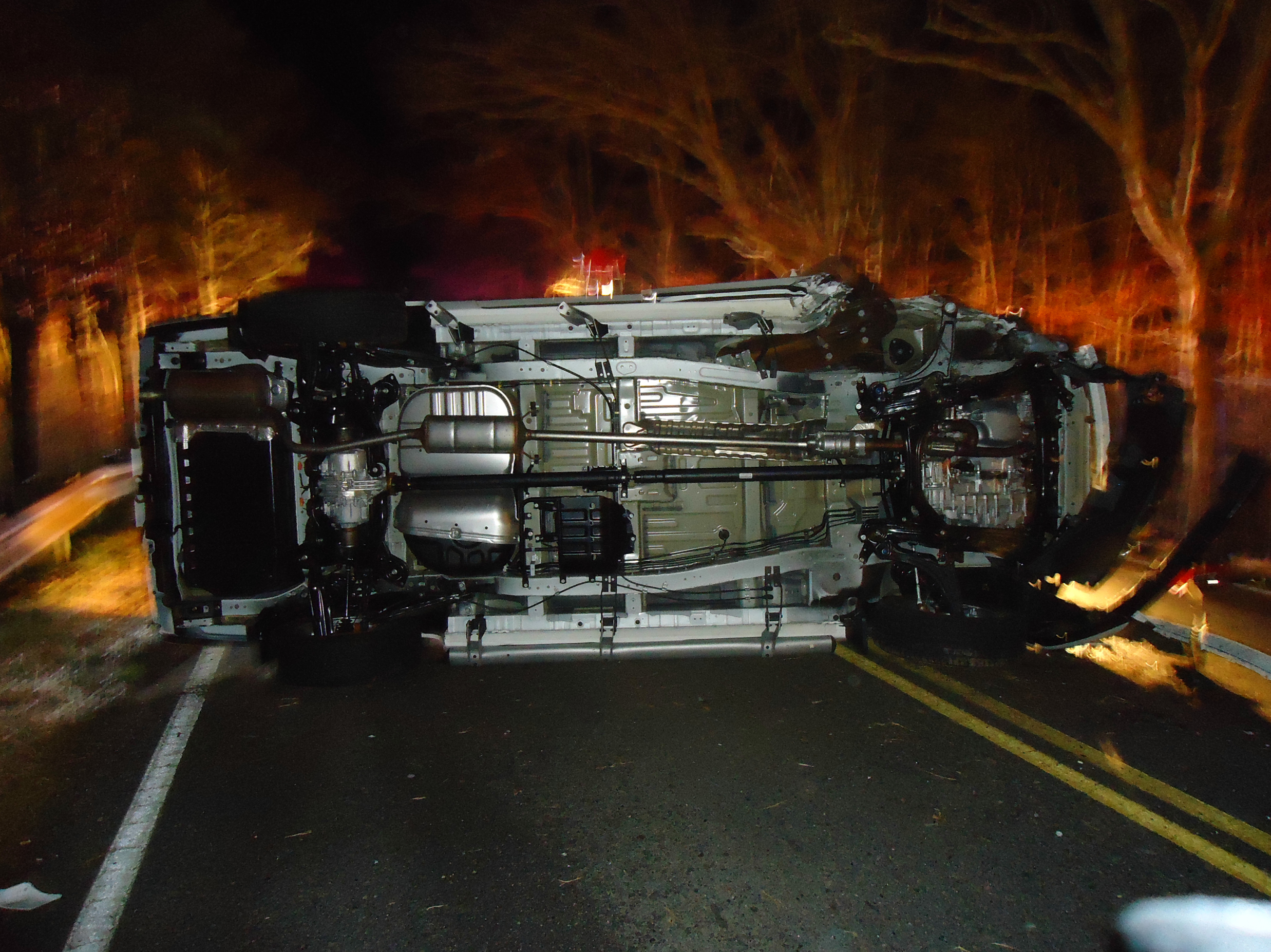 The crash scene in Mashpee