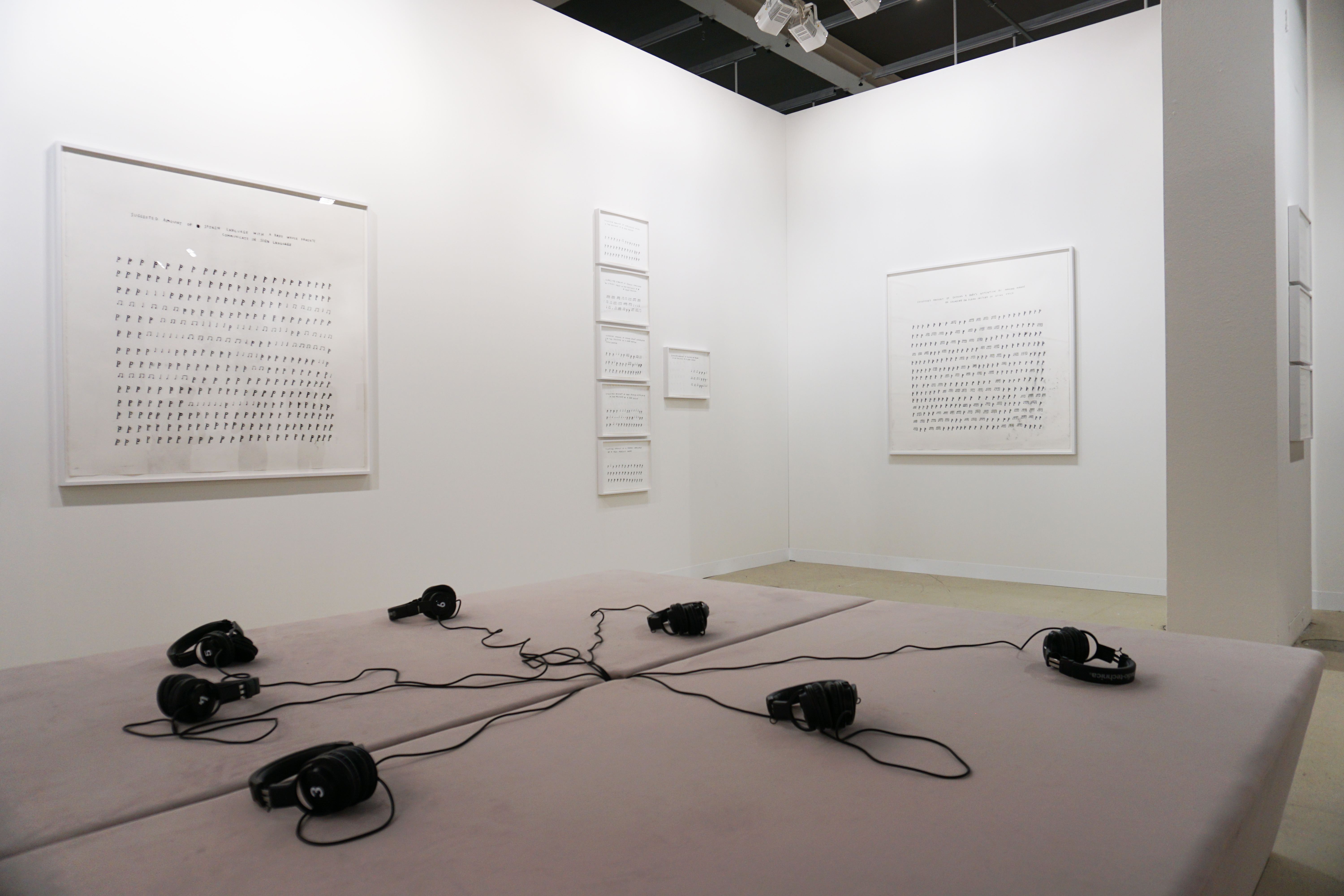 Kim's exhibition includes an audio installation, titled "One Week of Lullabies for Roux."