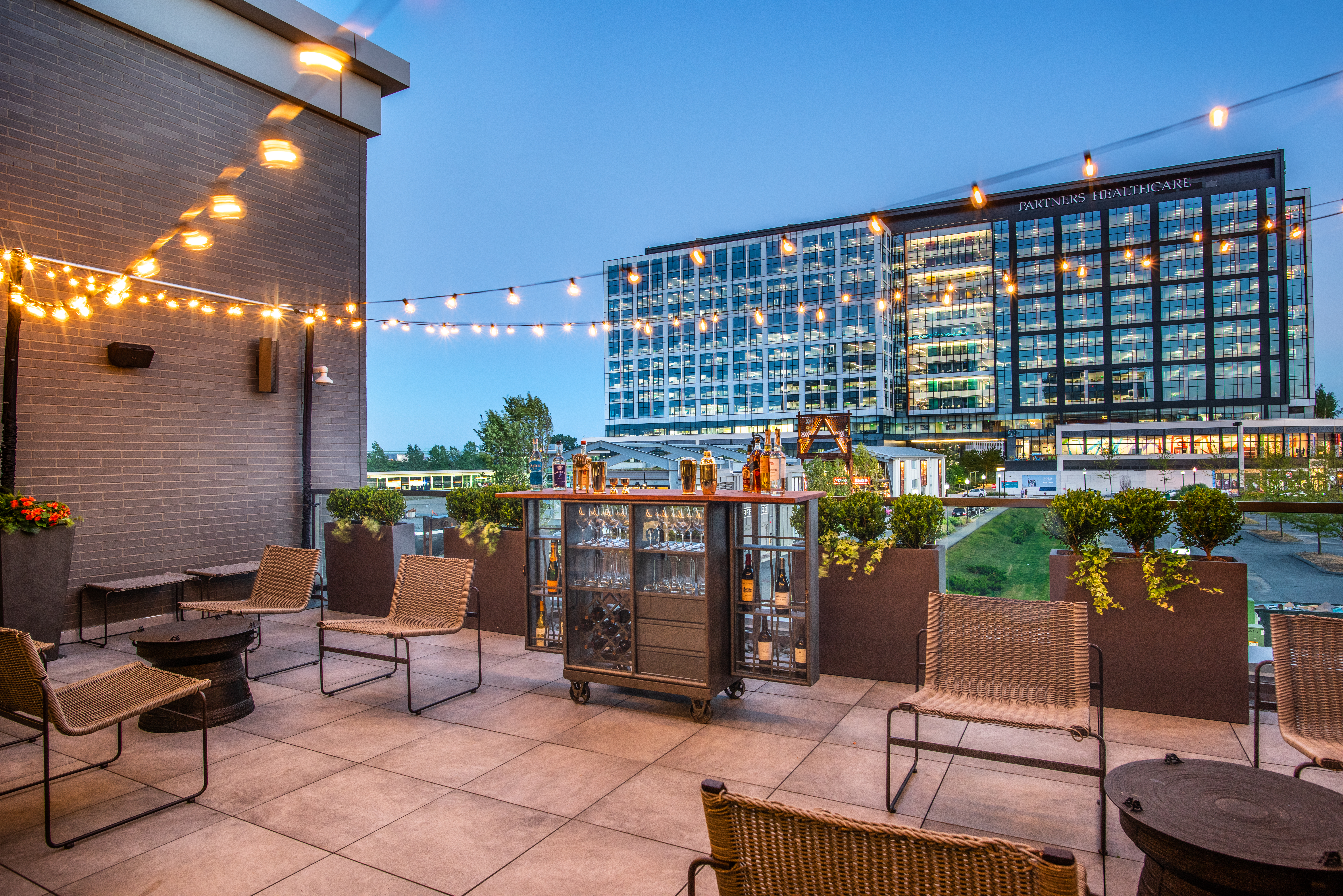 The Row Hotel has two outdoor terraces.