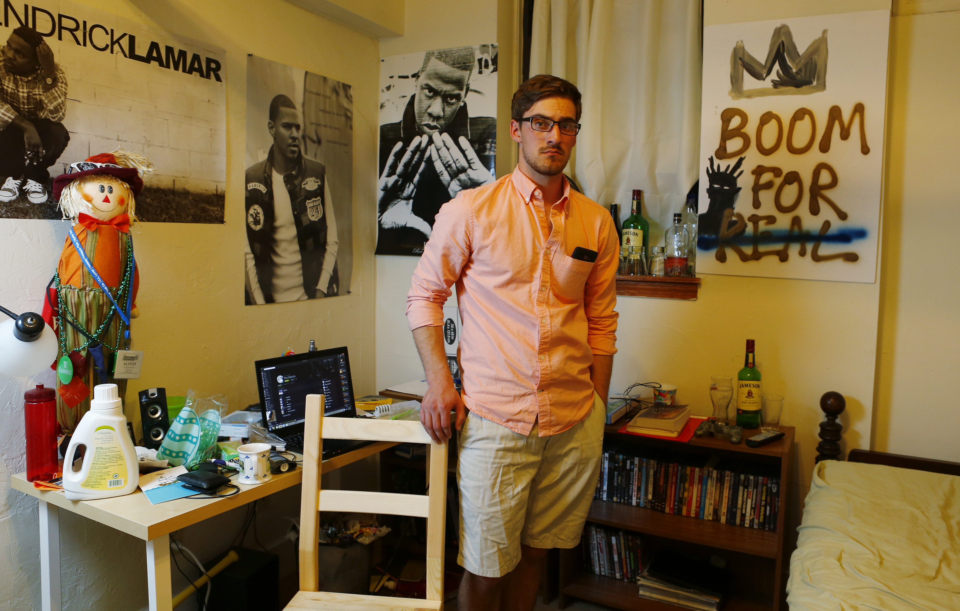 Alston Potts, a third-year engineering student at Northeastern, lives in a basement apartment across the hall from the one that was condemned last September at 109 St. Stephen St. He said he will never live in a building owned by Faisal’s flagship company, Alpha Management Corp., again.